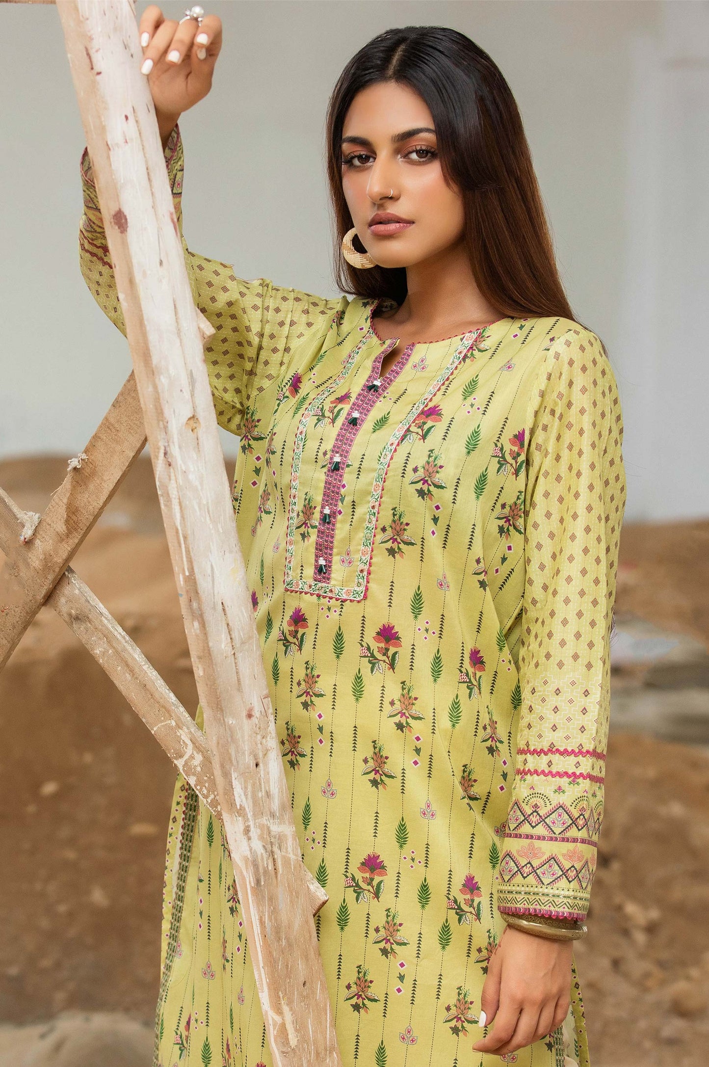 Stitched 1 Piece Digital Printed Doria Shirt