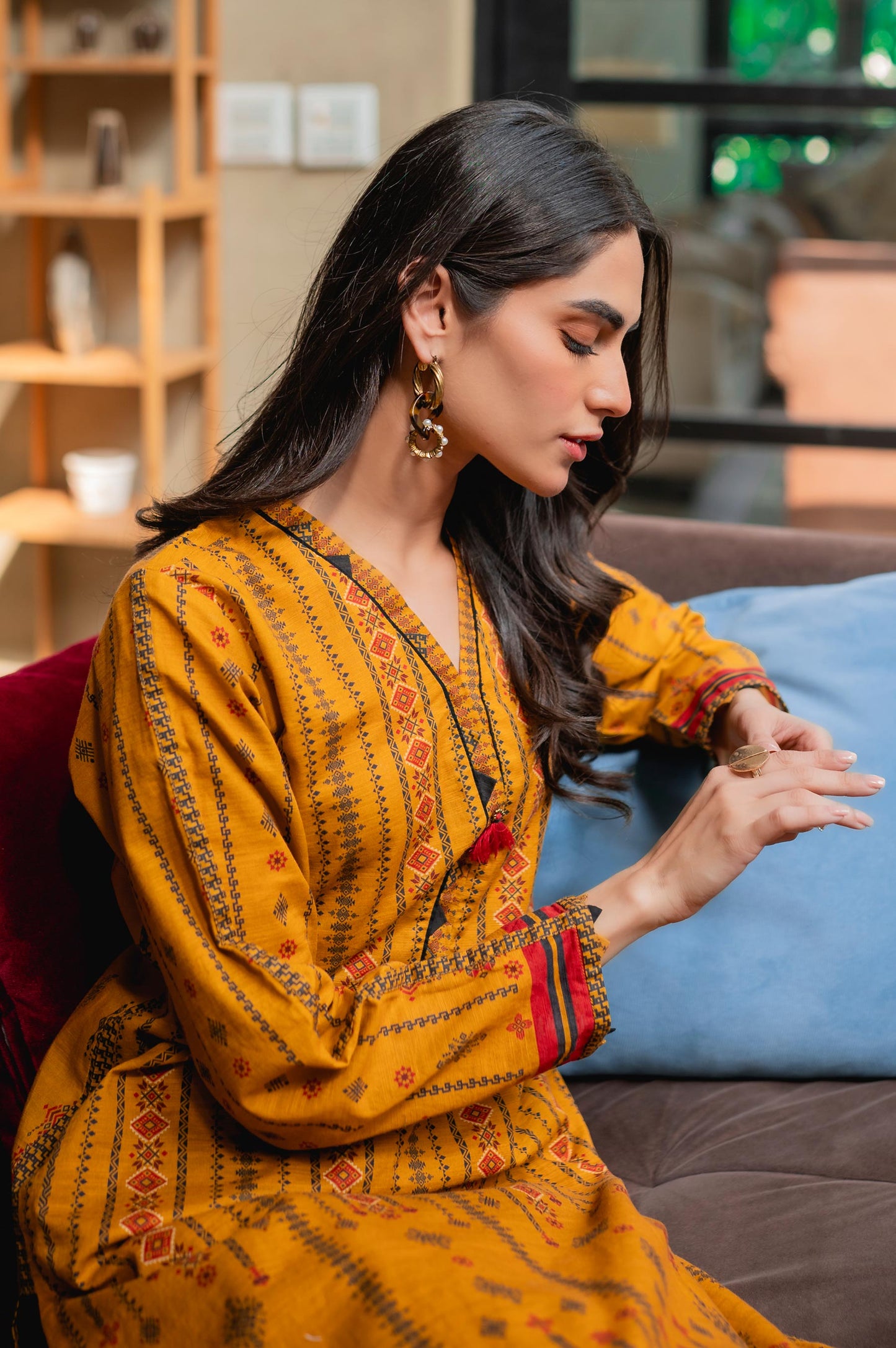 Stitched 1 Piece Digital Printed Khaddar Shirt