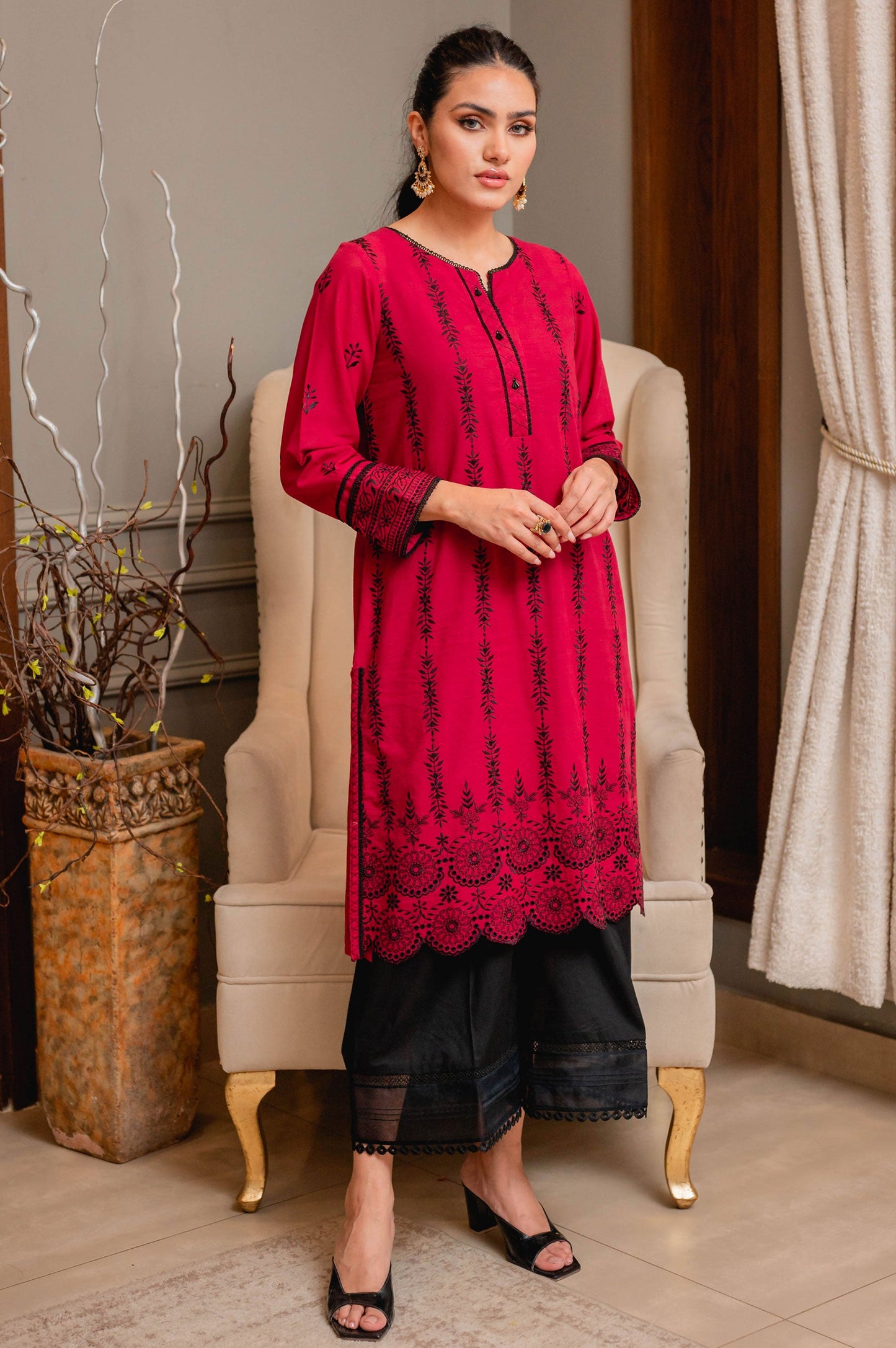 Stitched 1 Piece Chikankari Lawn Shirt