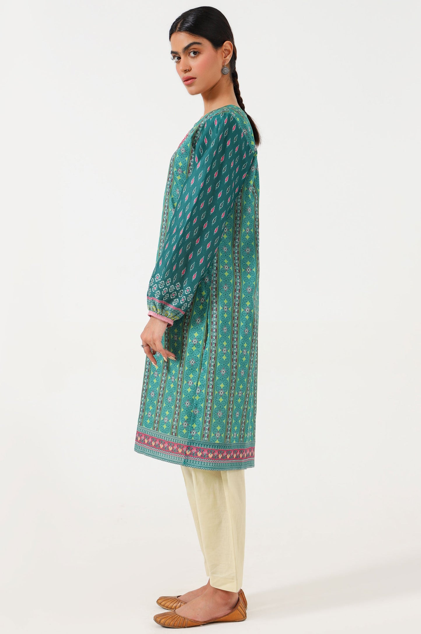 Stitched 1 Piece Digital Printed Cambric Shirt