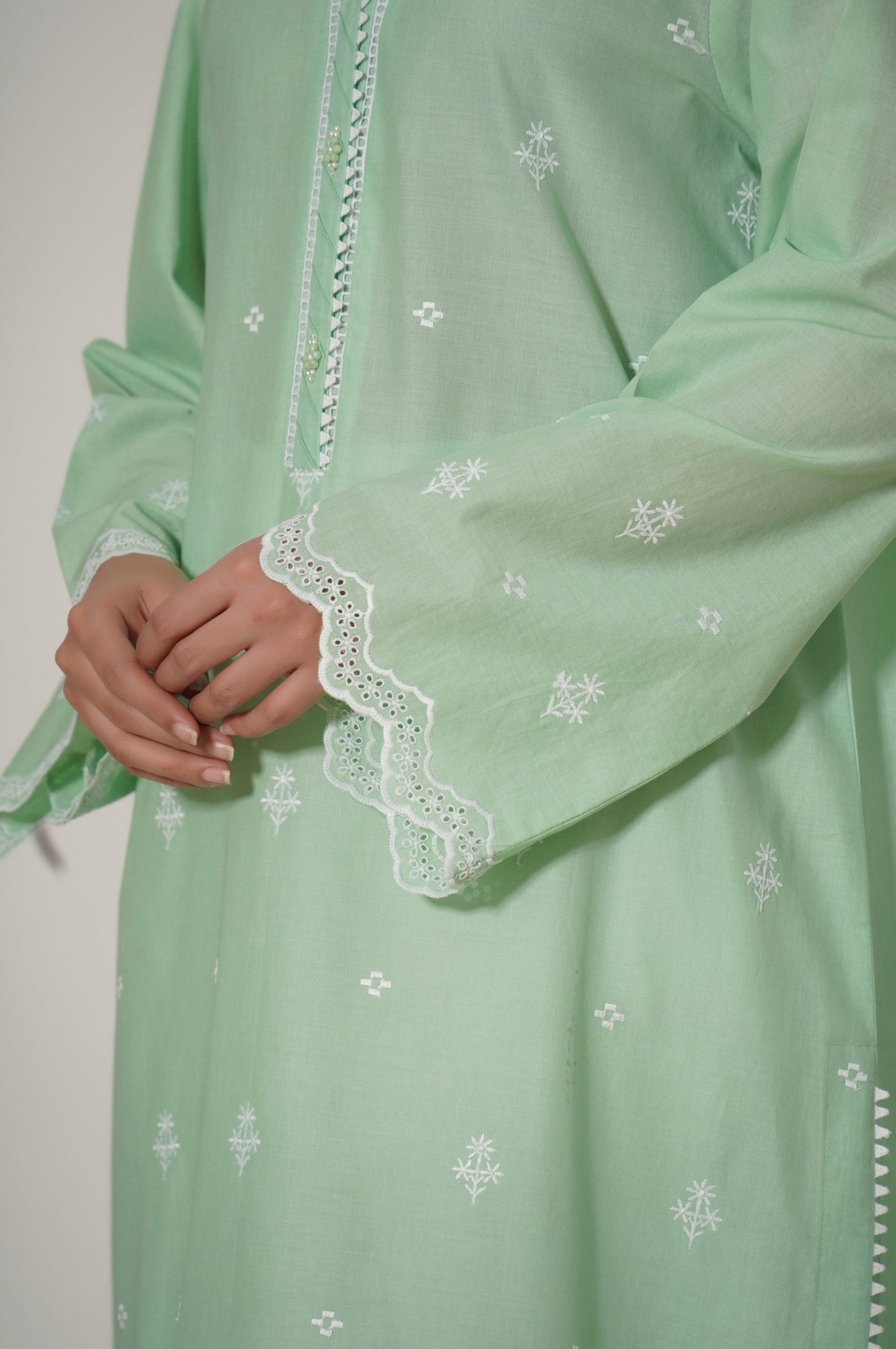 Stitched 1 Piece Cambric Shirt