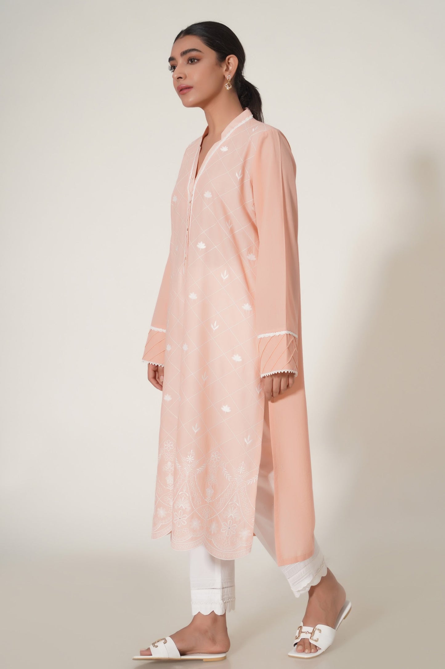 Stitched 1 Piece Cambric Shirt