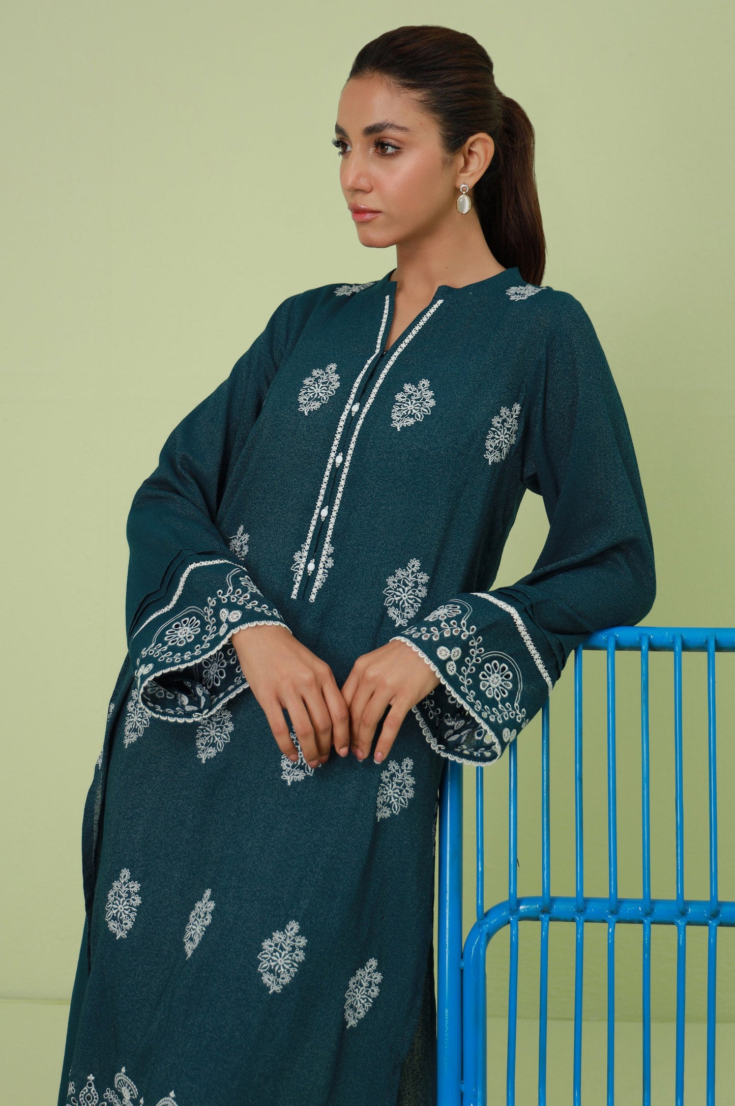 Stitched 1 Piece Textured Lawn Chikankari Embroidered Shirt