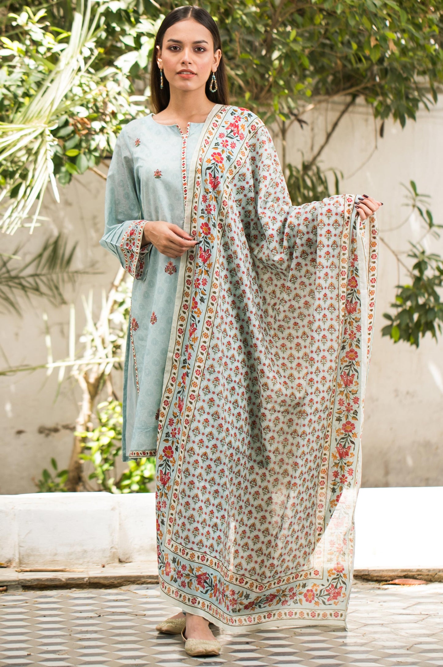 Stitched 2 Piece Embroidered Lawn Shirt