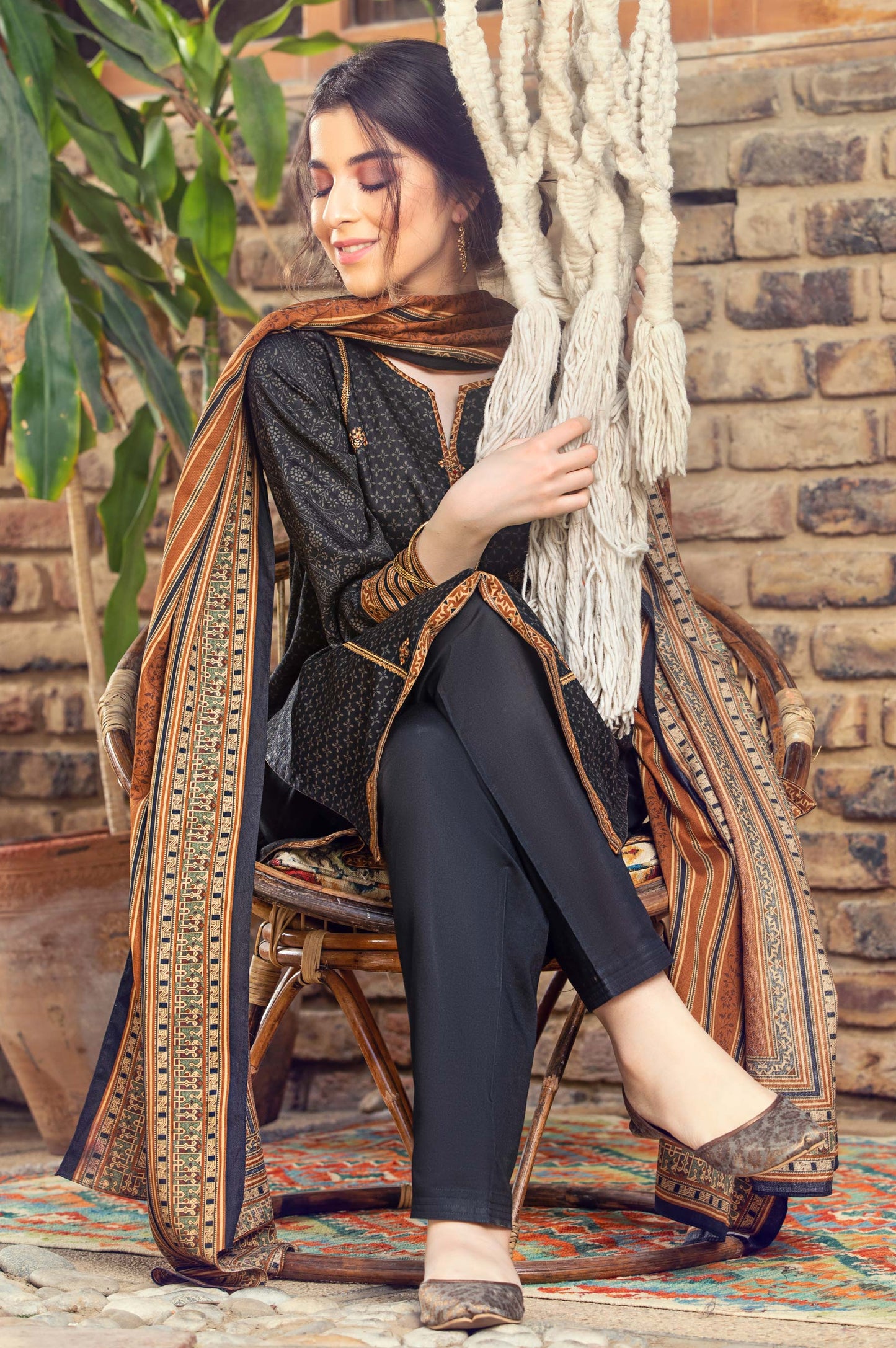 Stitched 2 Piece Embroidered Cottel Suit