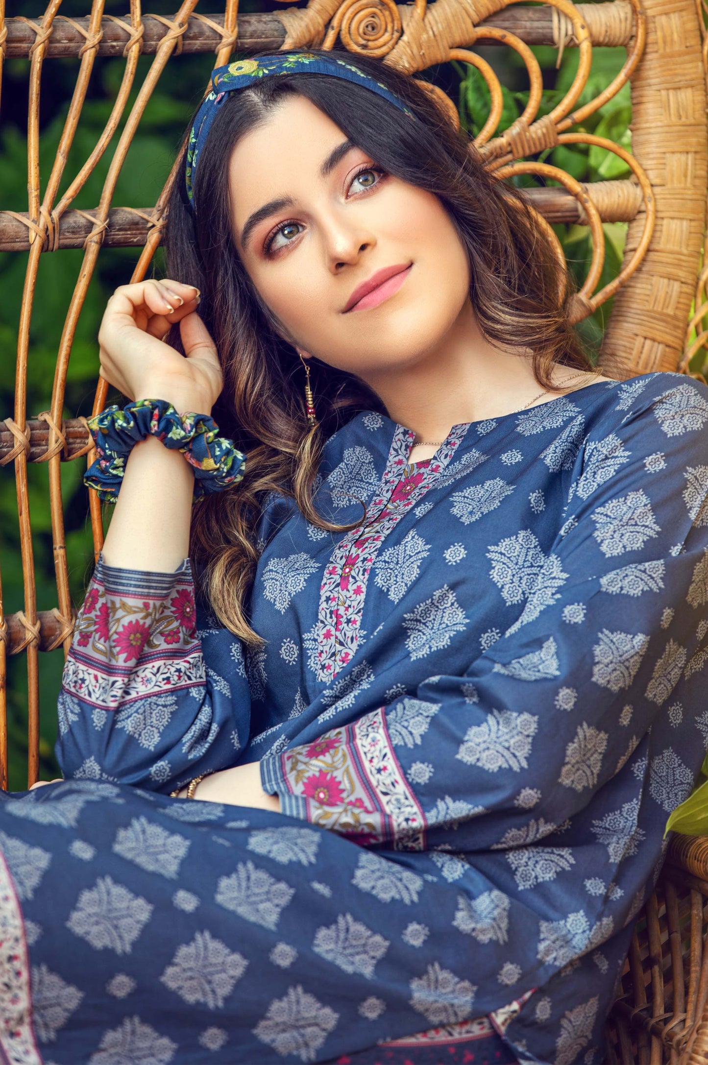 Stitched 2 Piece Printed Cambric Suit