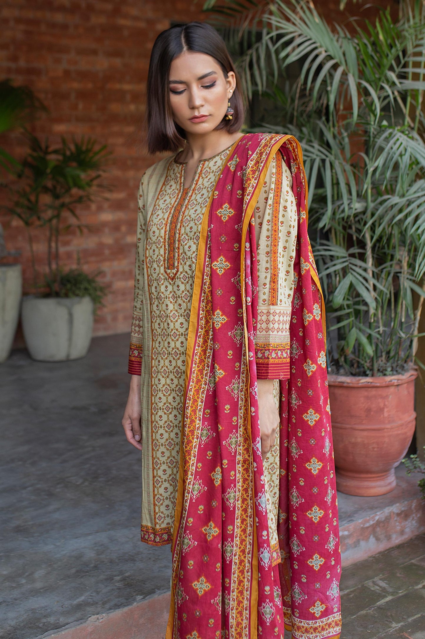 Stitched 2 Piece Printed Lawn Suit