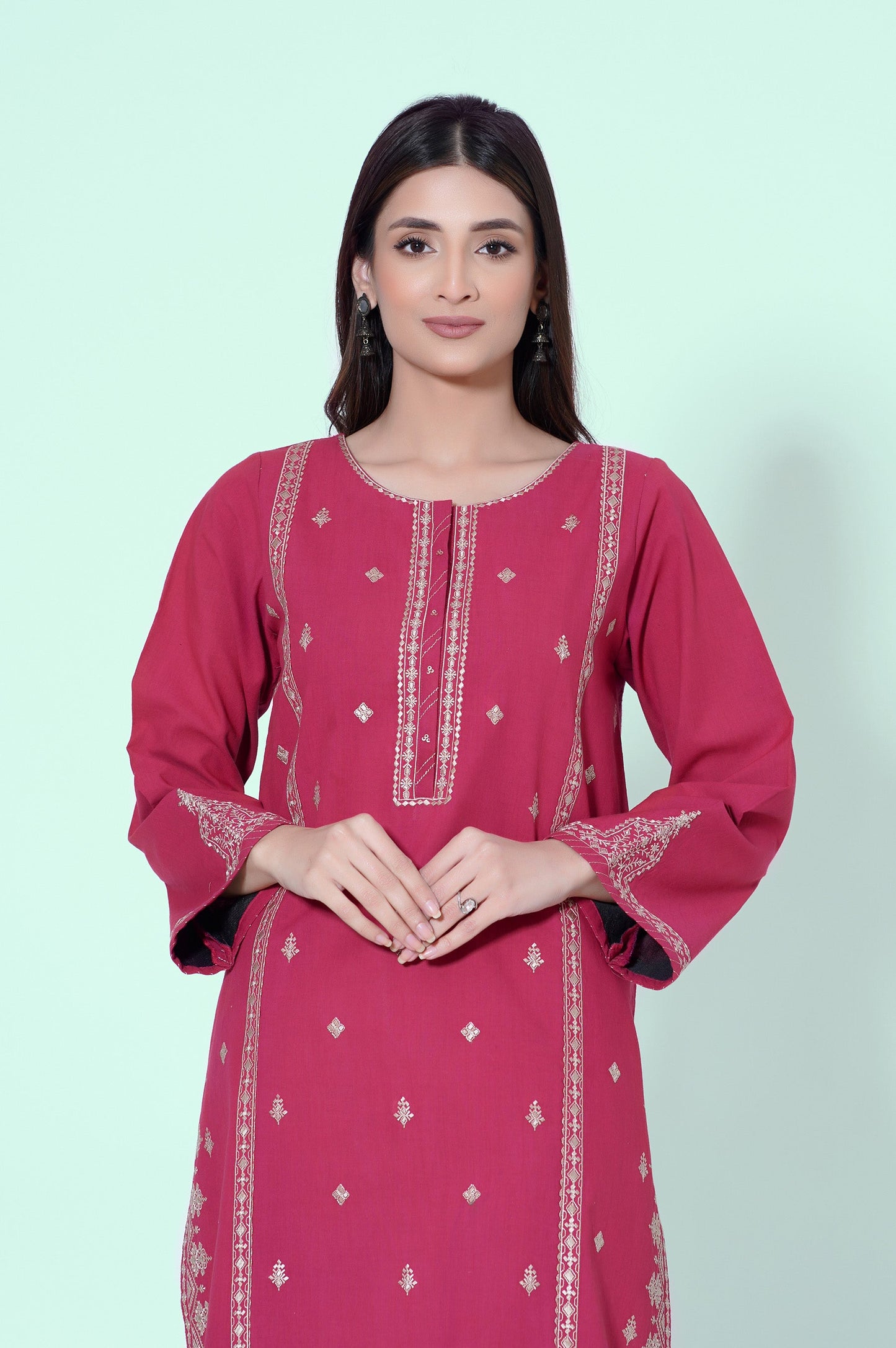 Stitched 2 Piece Embroidered Cambric