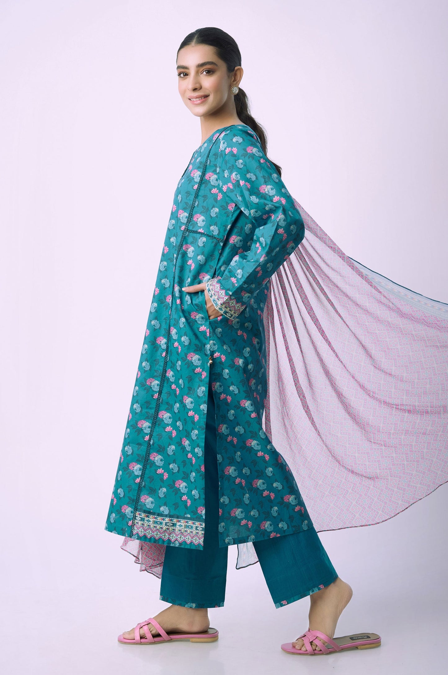 Unstitched 2 Piece Printed Lawn Suit