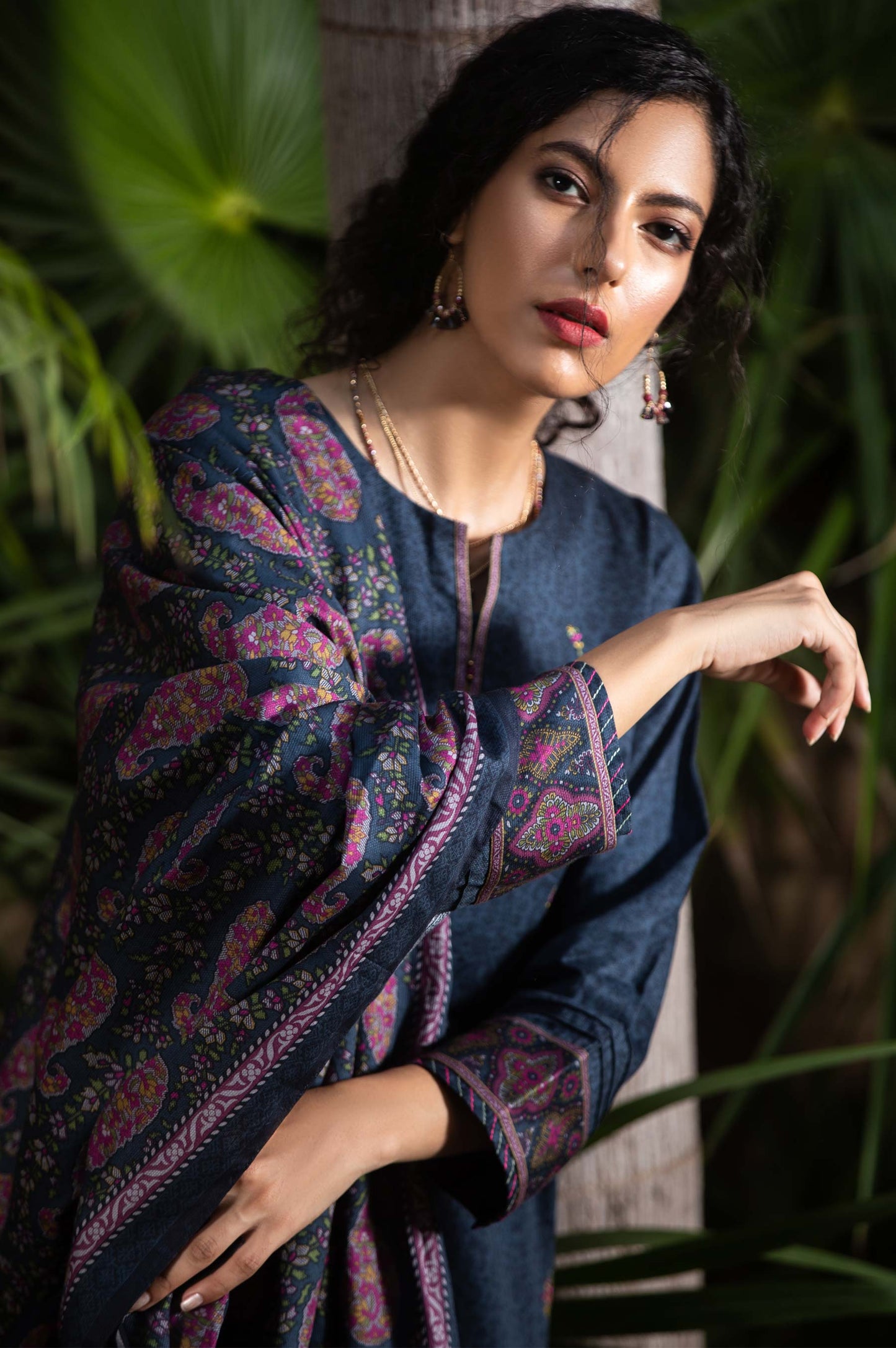 Stitched 3 Piece Embroidered Cottel Suit