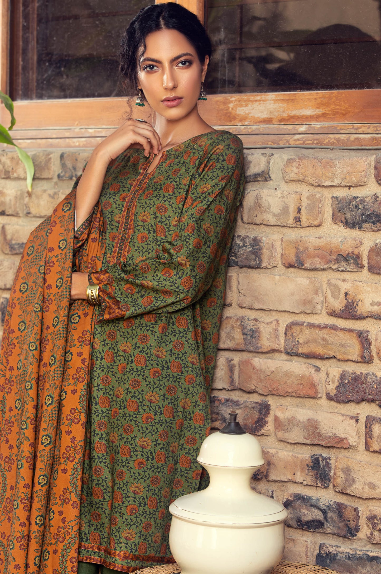 Stitched 3 Piece Digital Printed Cottel Suit