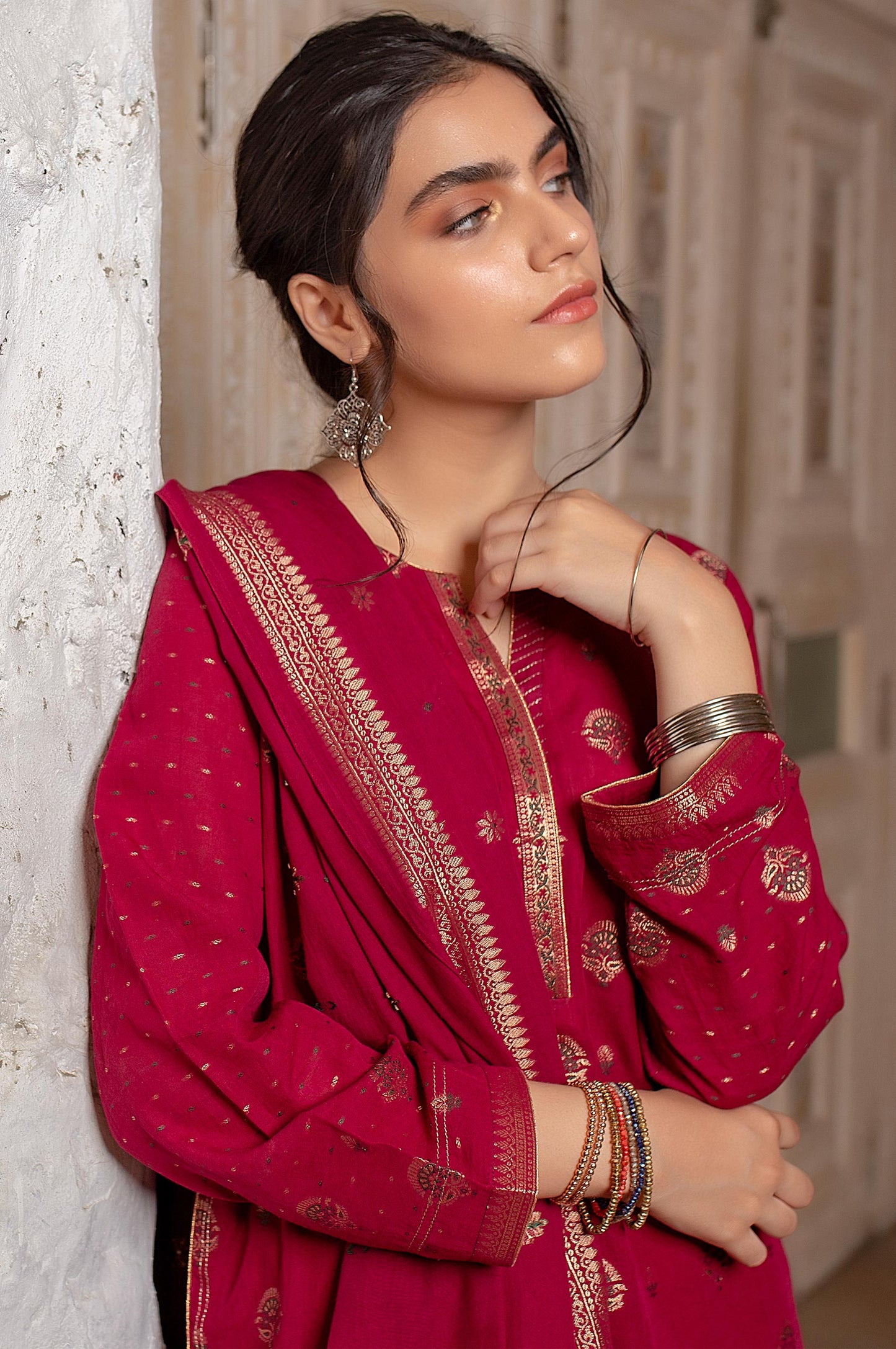 Stitched 3 Piece Dyed Jacquard Suit