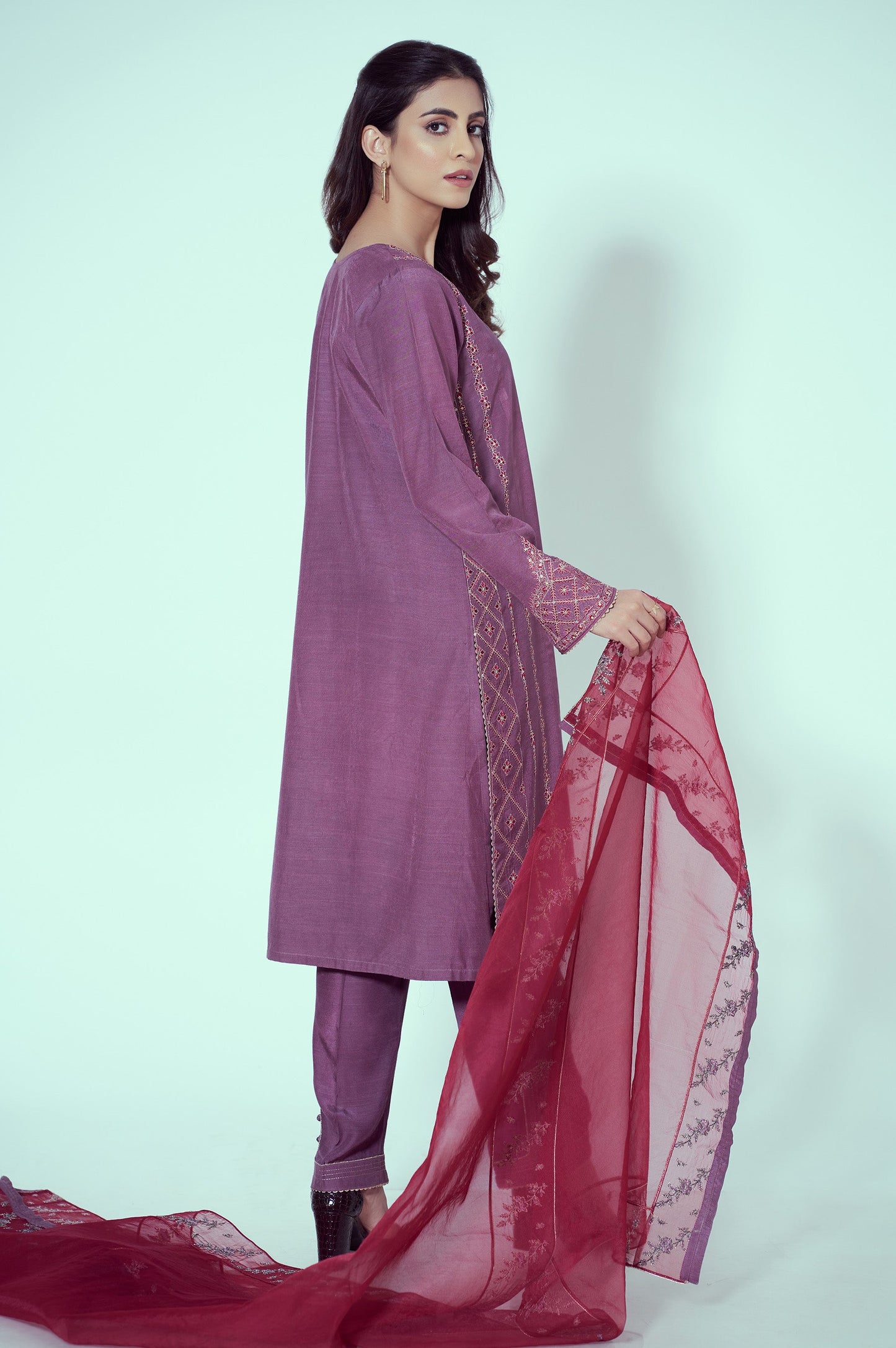 Stitched 3 Piece Embroidered Cambric Suit