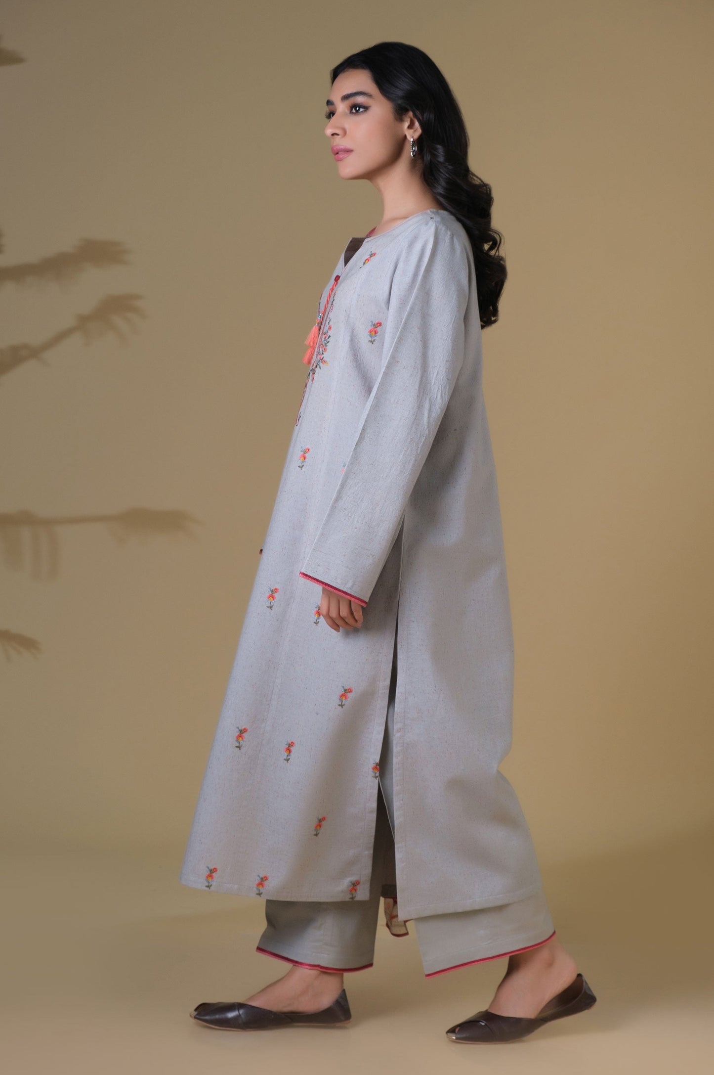 Stitched 3 Piece Embroidered Suit