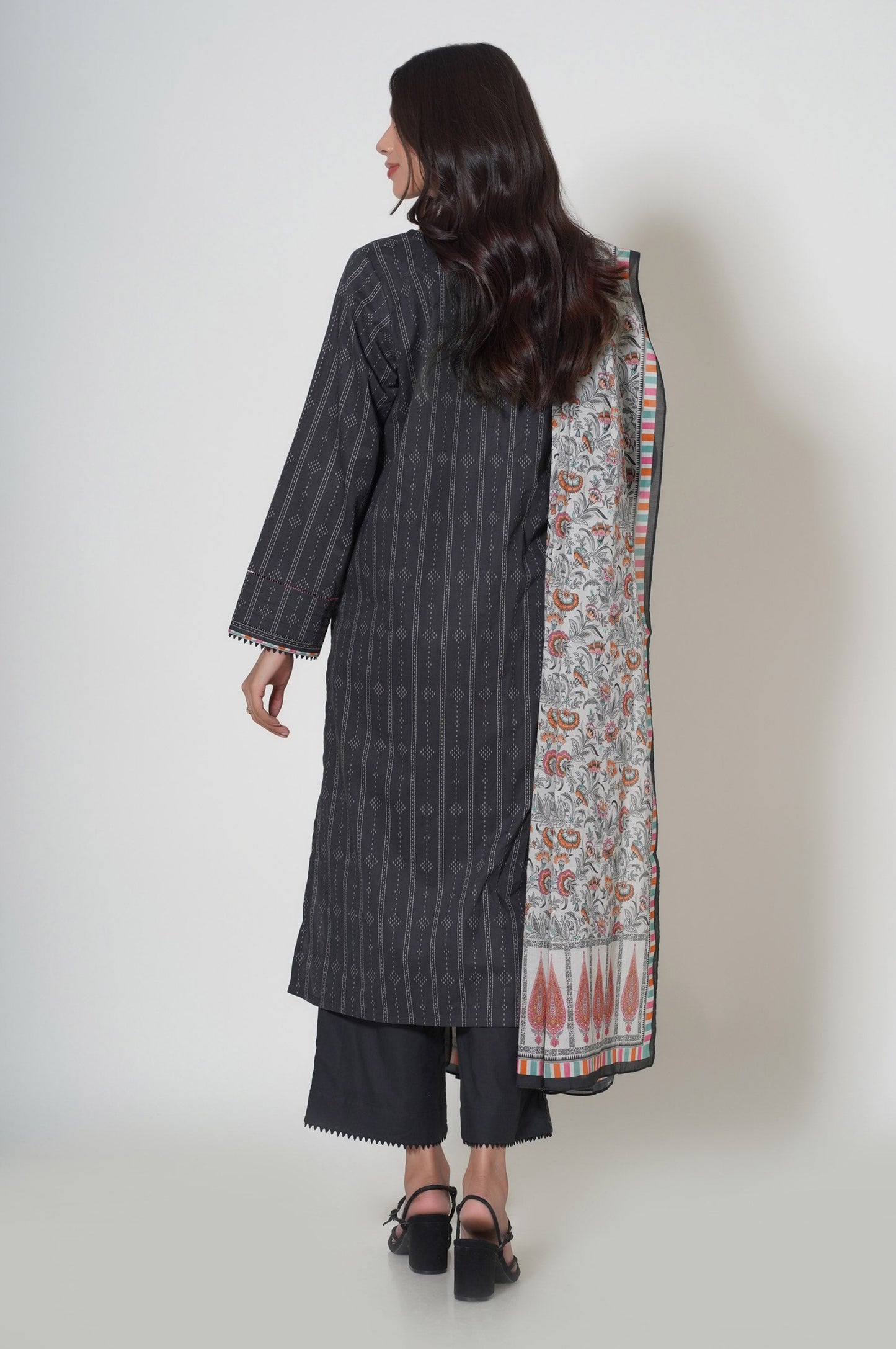 Stitched 3 Piece Printed Cambric Suit