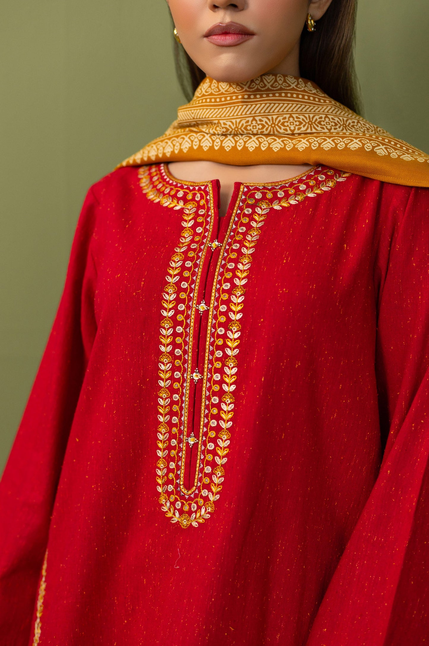 Stitched 3 Piece Embroidered Multi Neps Suit