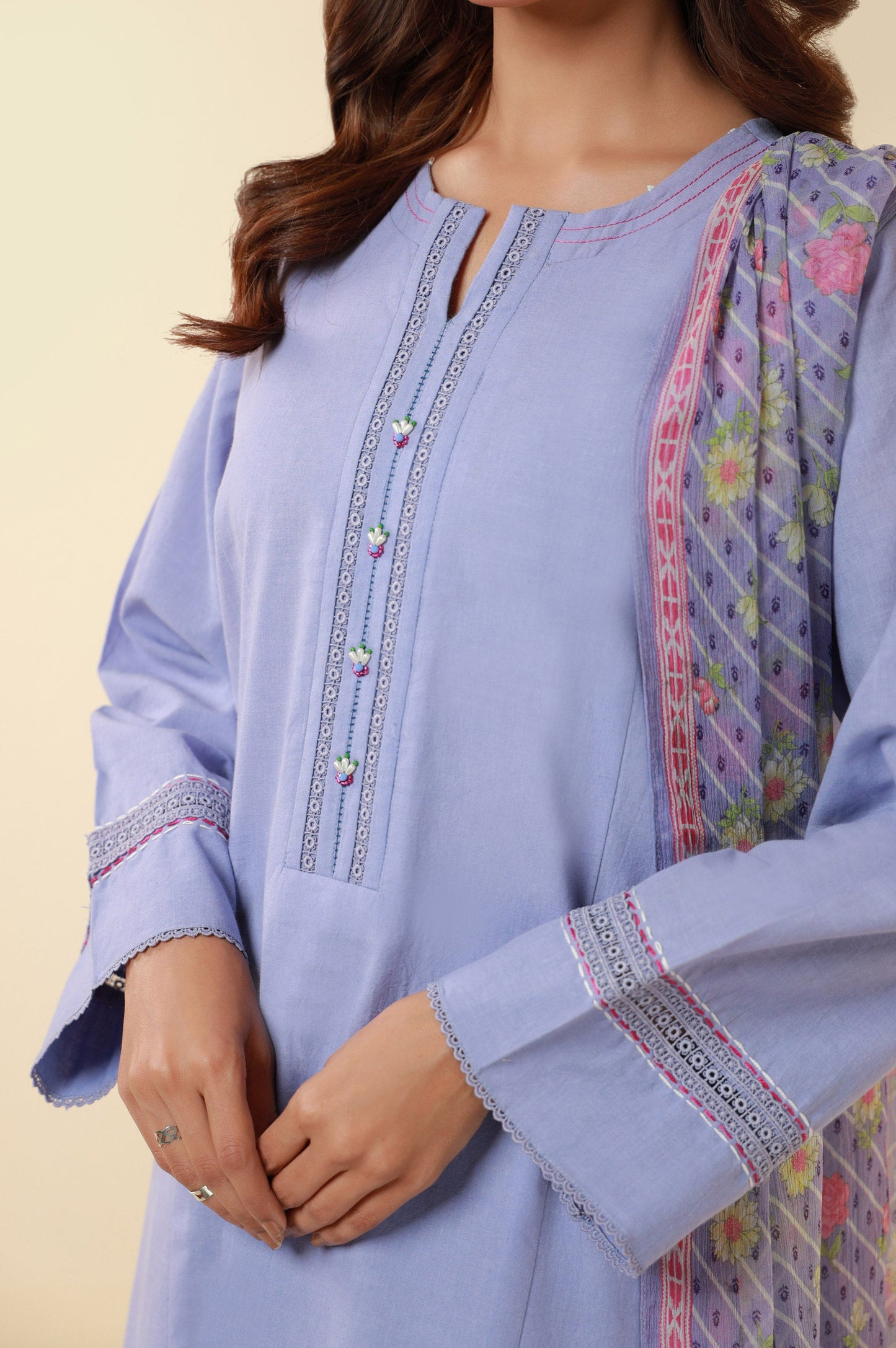 Stitched 3 Piece Printed Lawn Suit