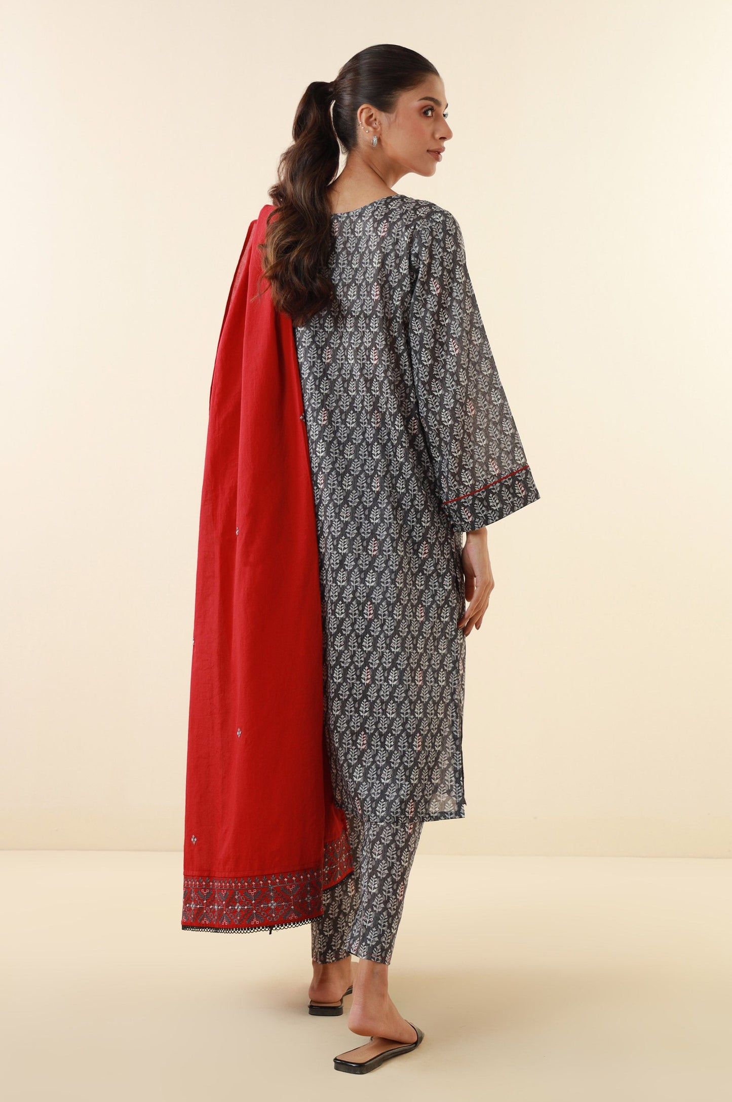 Stitched 3 Piece Printed Lawn Suit