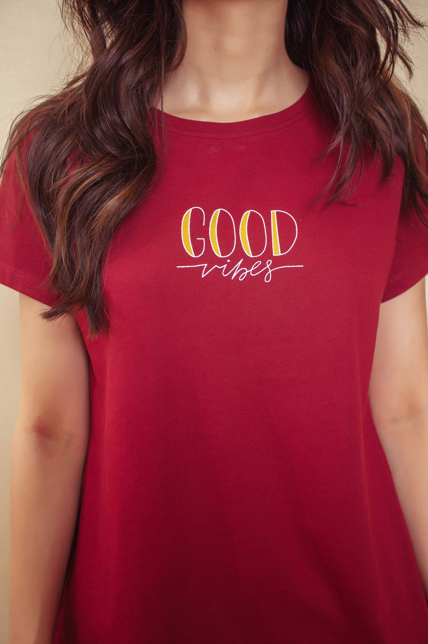 Printed Crew Neck Tee