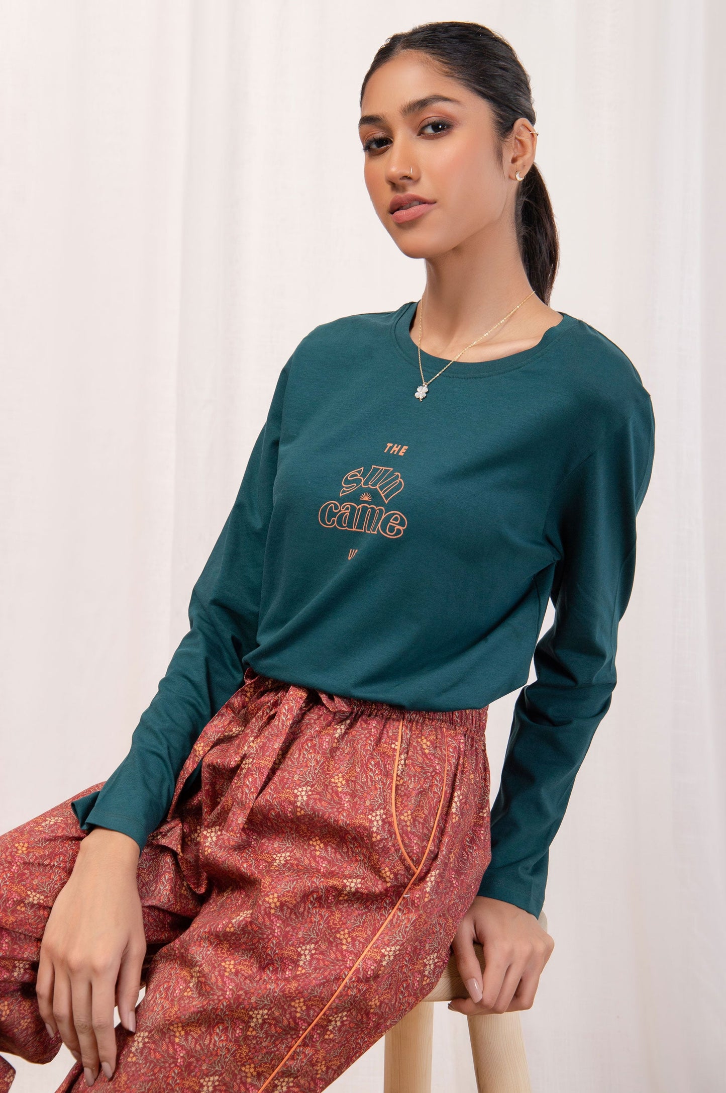 Printed Crew Neck Tee