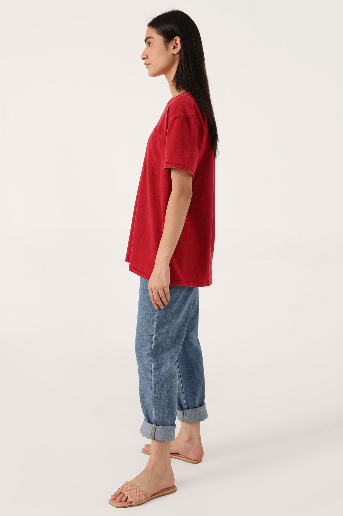 Crew Neck Half Sleeves Tee