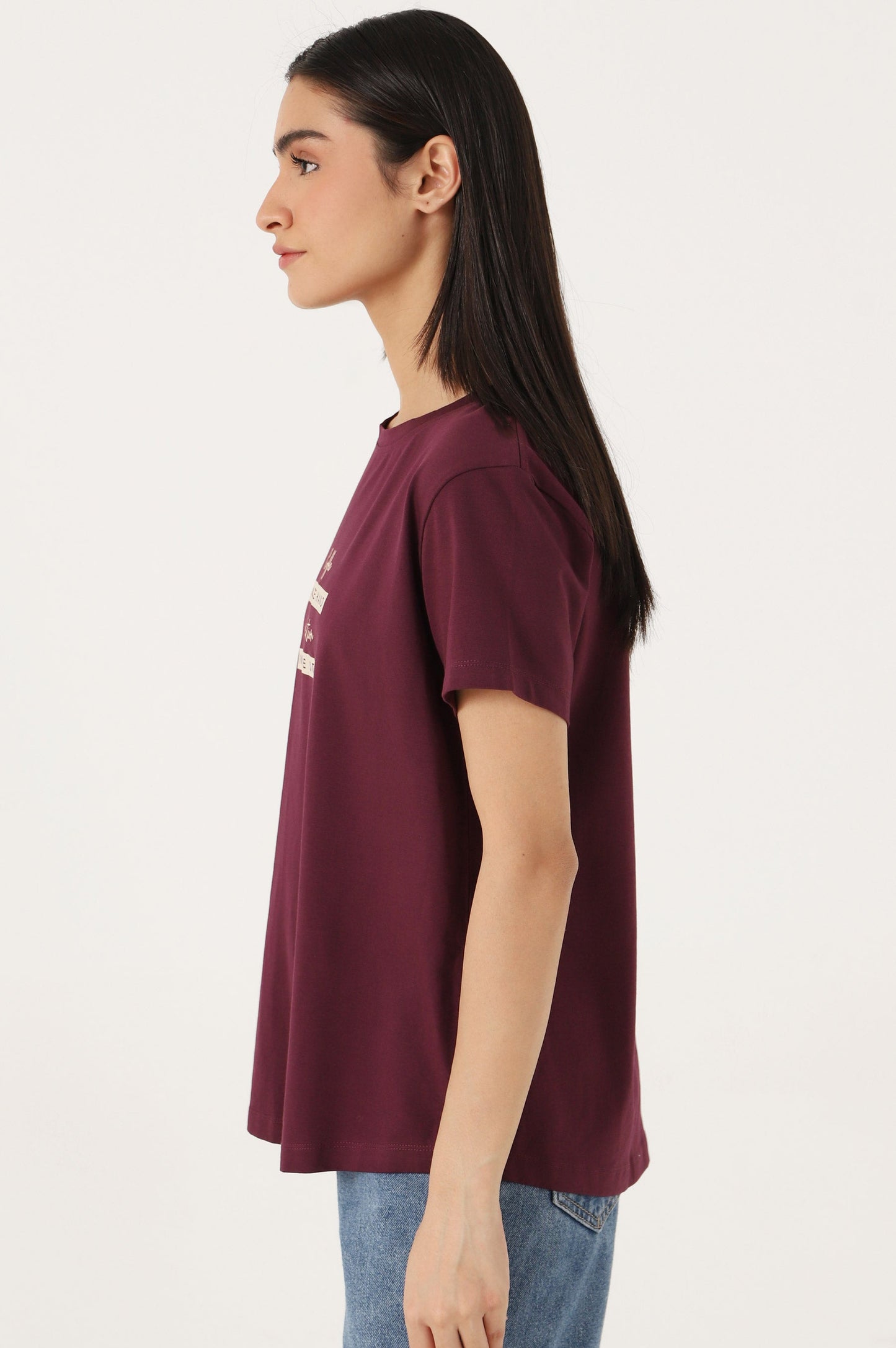 Crew Neck Half Sleeves Tee