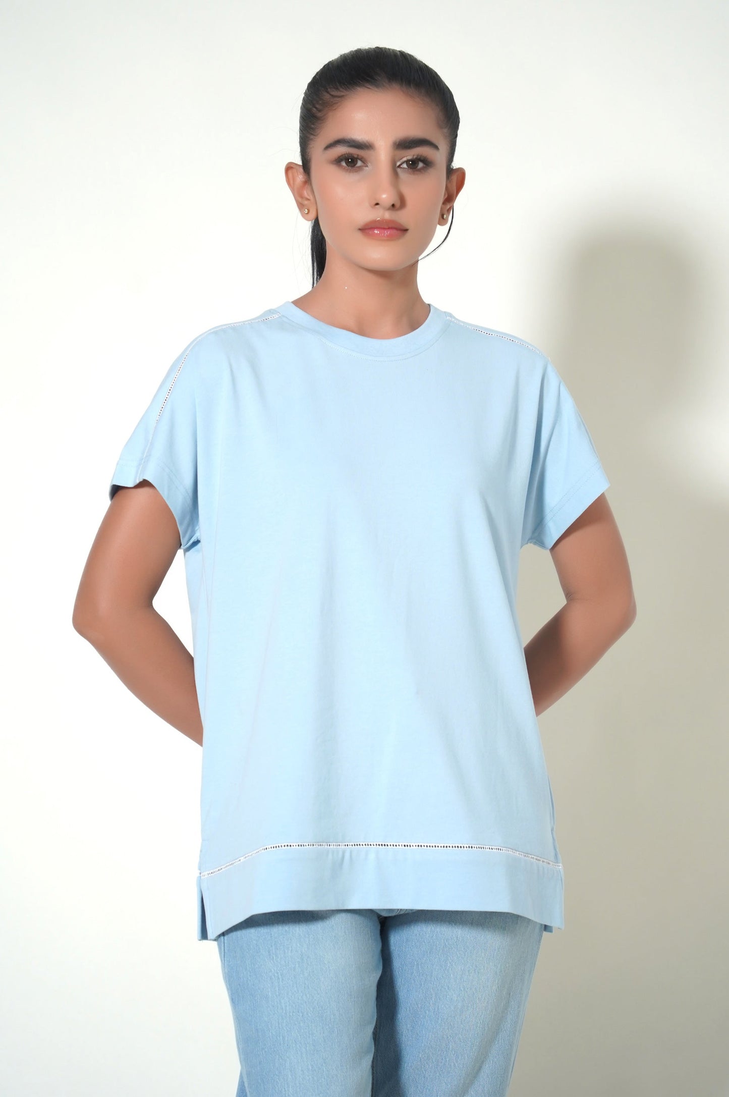 Sky Blue Crew Neck T-Shirt