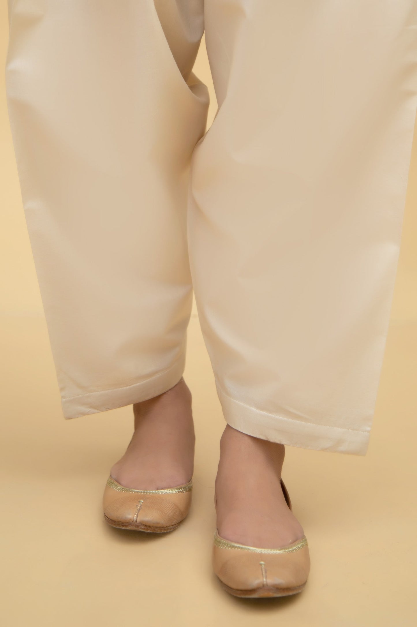 Basic Cambric Shalwar - Beige