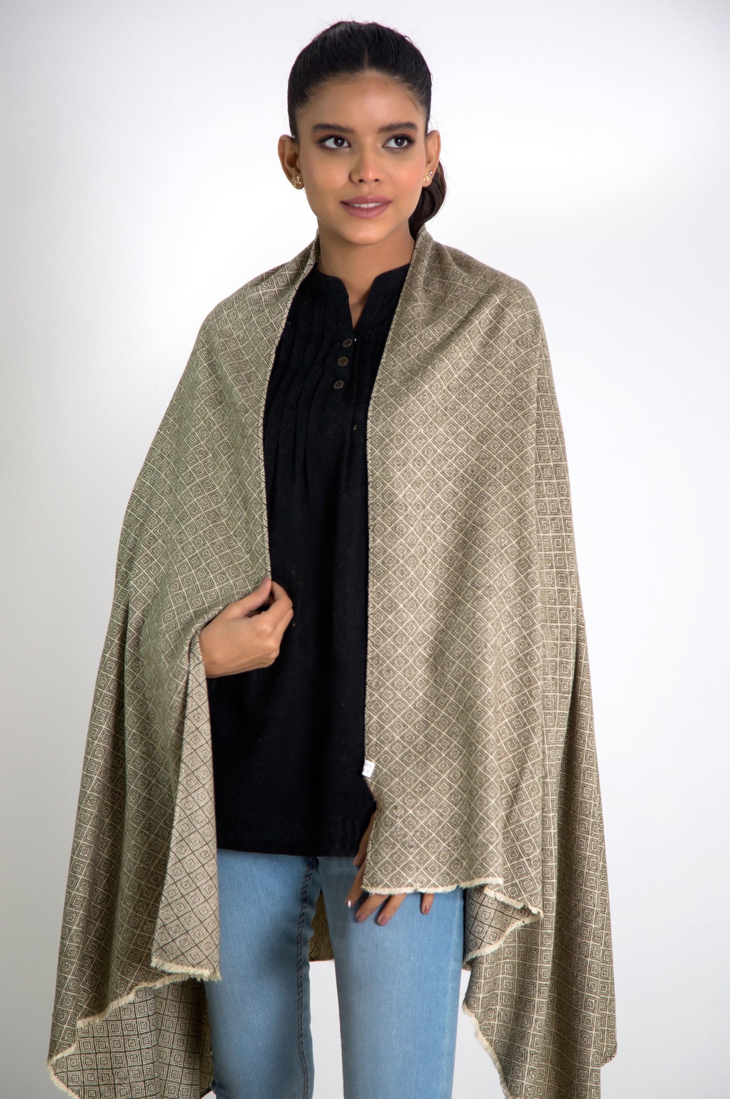 Pattern Brushed Scarf