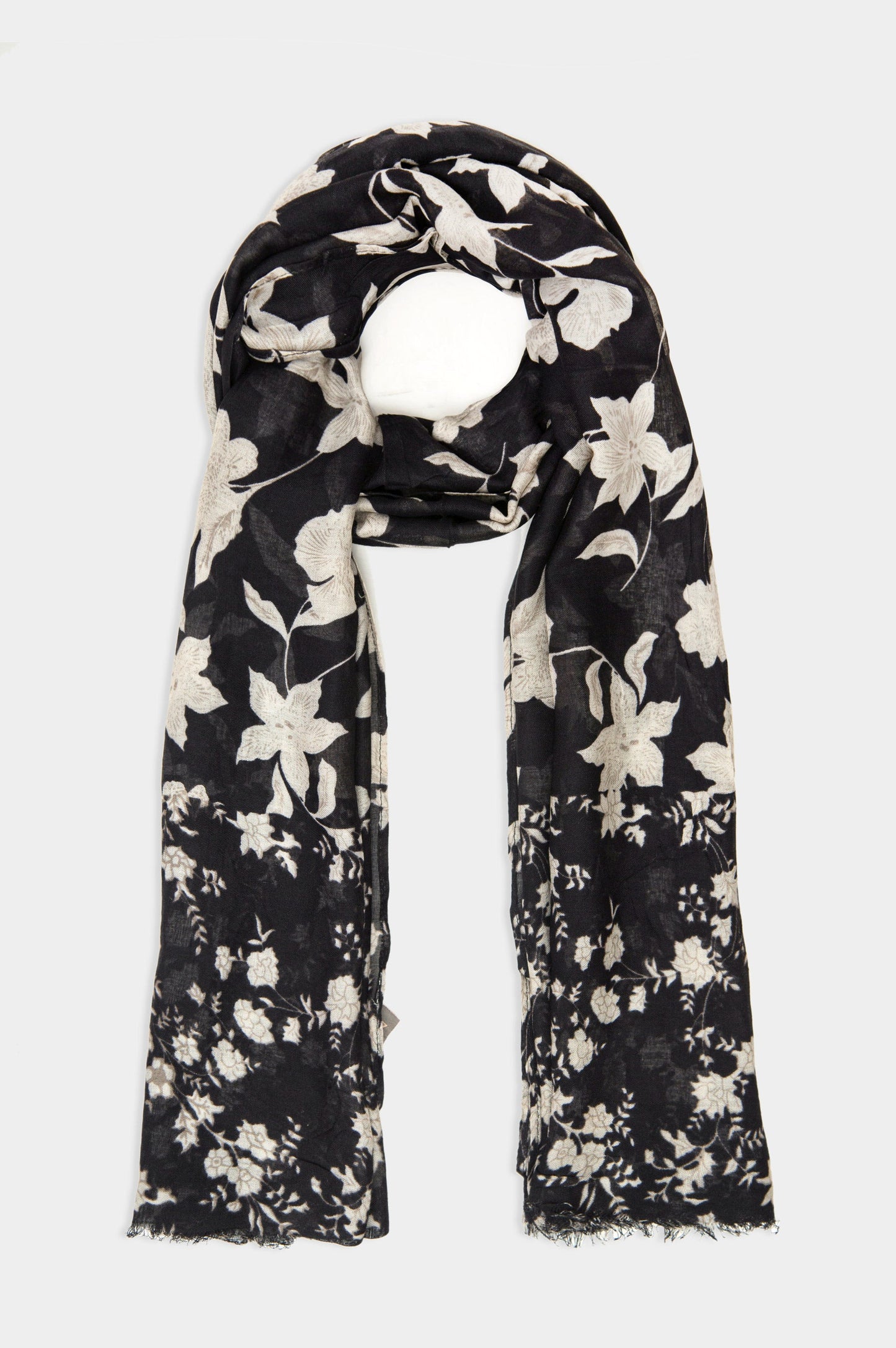 Printed Scarf - Black