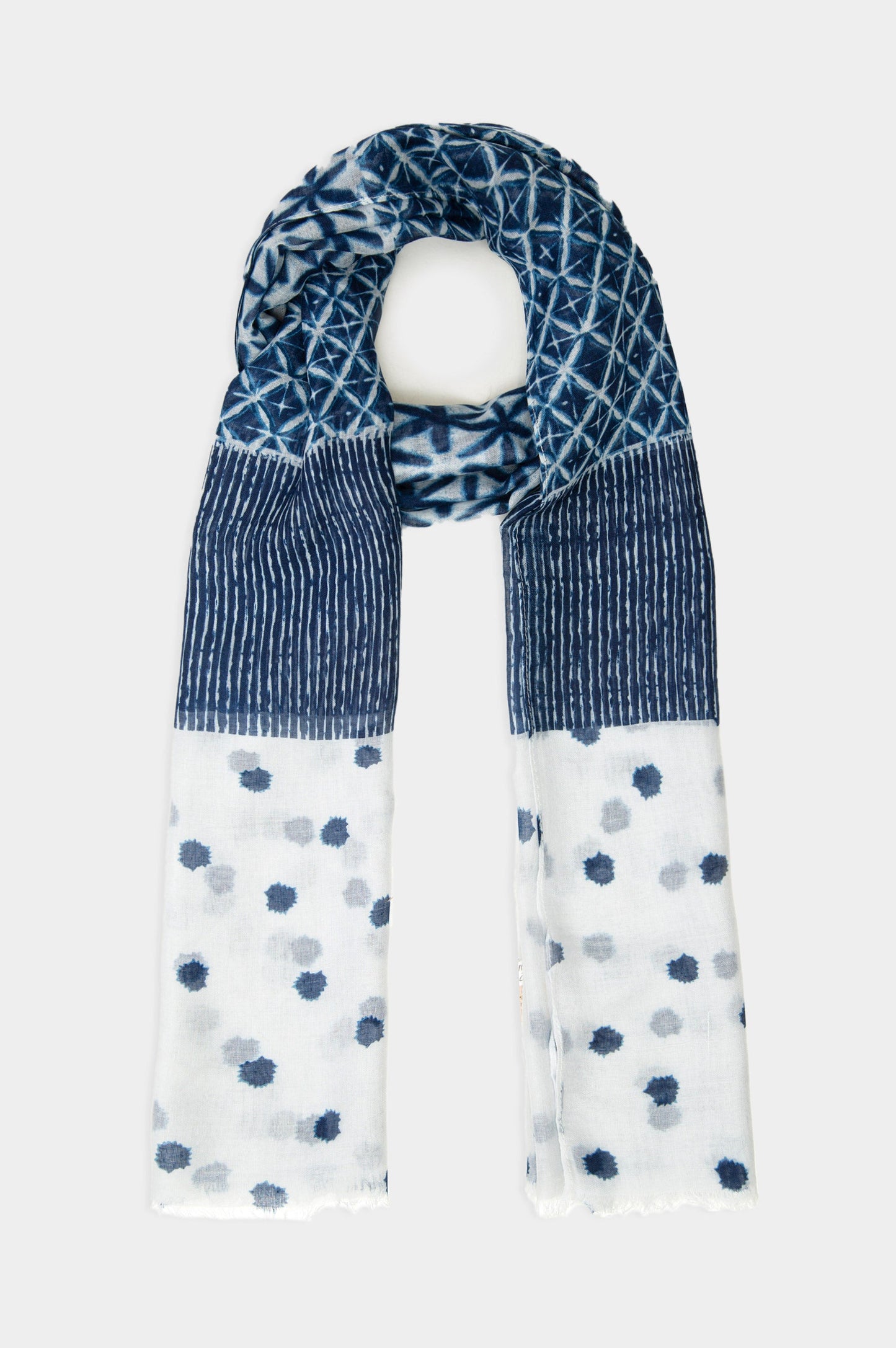 Printed Scarf - Indigo