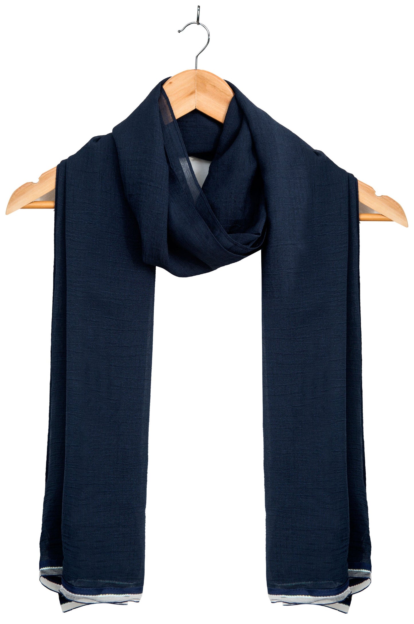 Silky Lace Trimmed Scarf