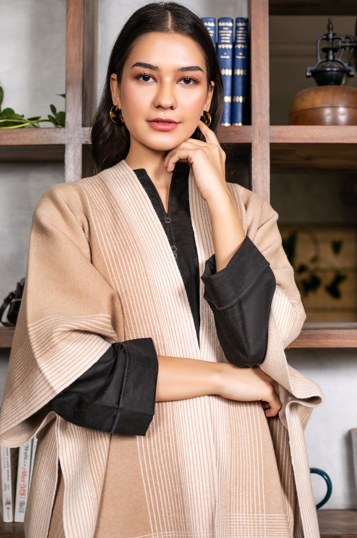 Dual Tone Cape Shawl