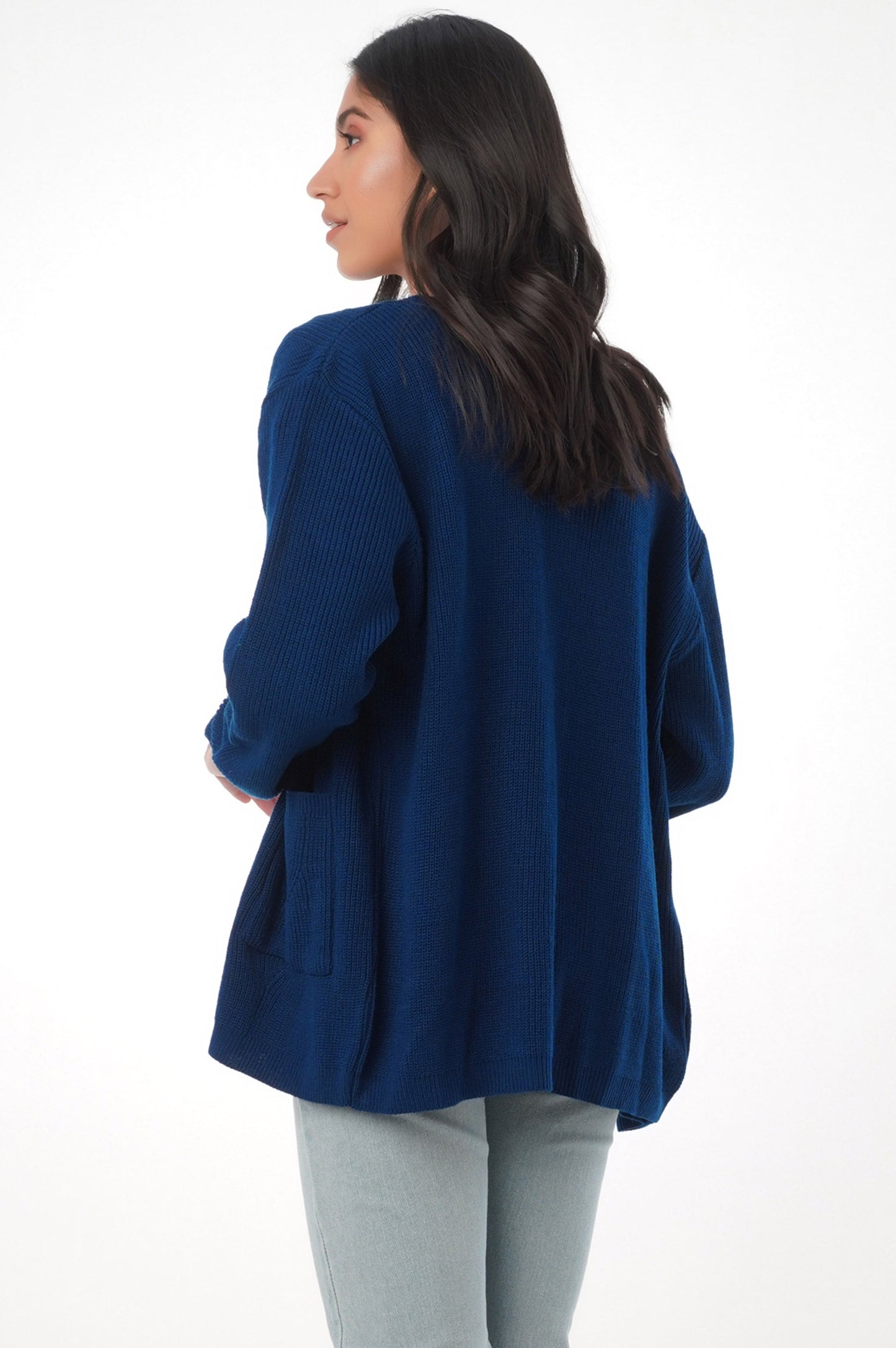 Classic Knitted Cardigan - Blue
