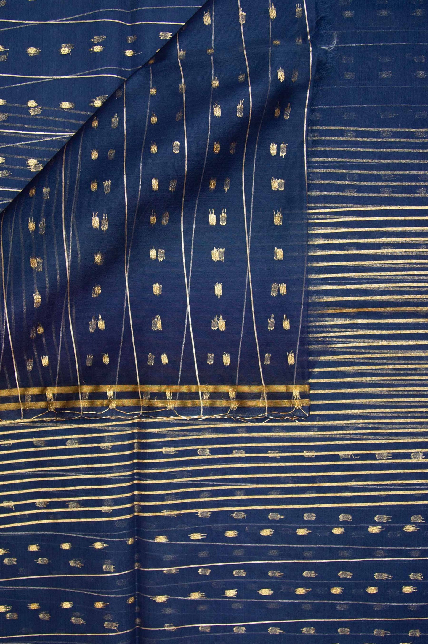 Printed Organza Dupatta - Blue
