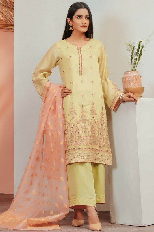 3PC Unstitched Suit-Fabric: Cotton Net