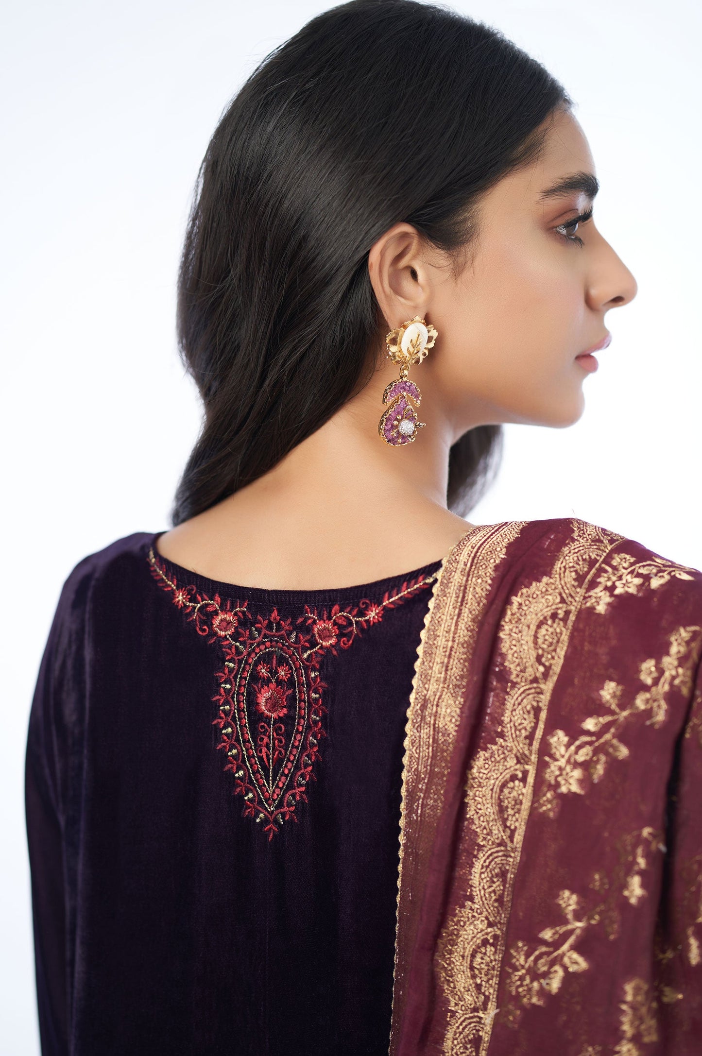 3 piece Unstitched Velvet Suit