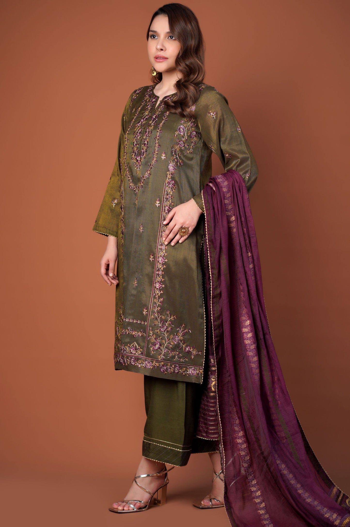3 Piece Unstitched Embroidered Mysuri Suit