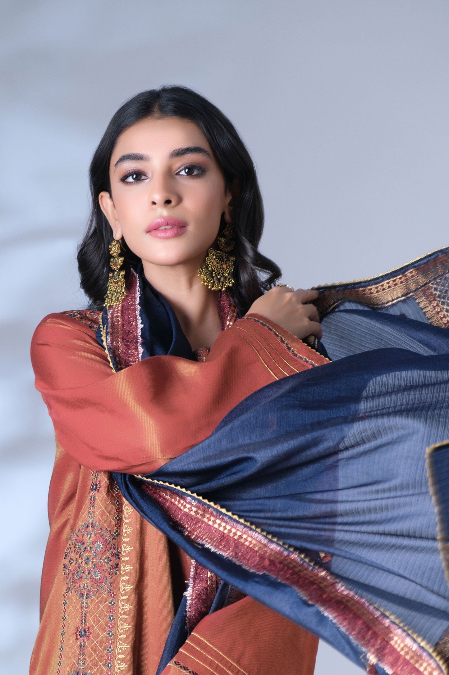 Unstitched 3 Piece Embroidered Mysuri Suit