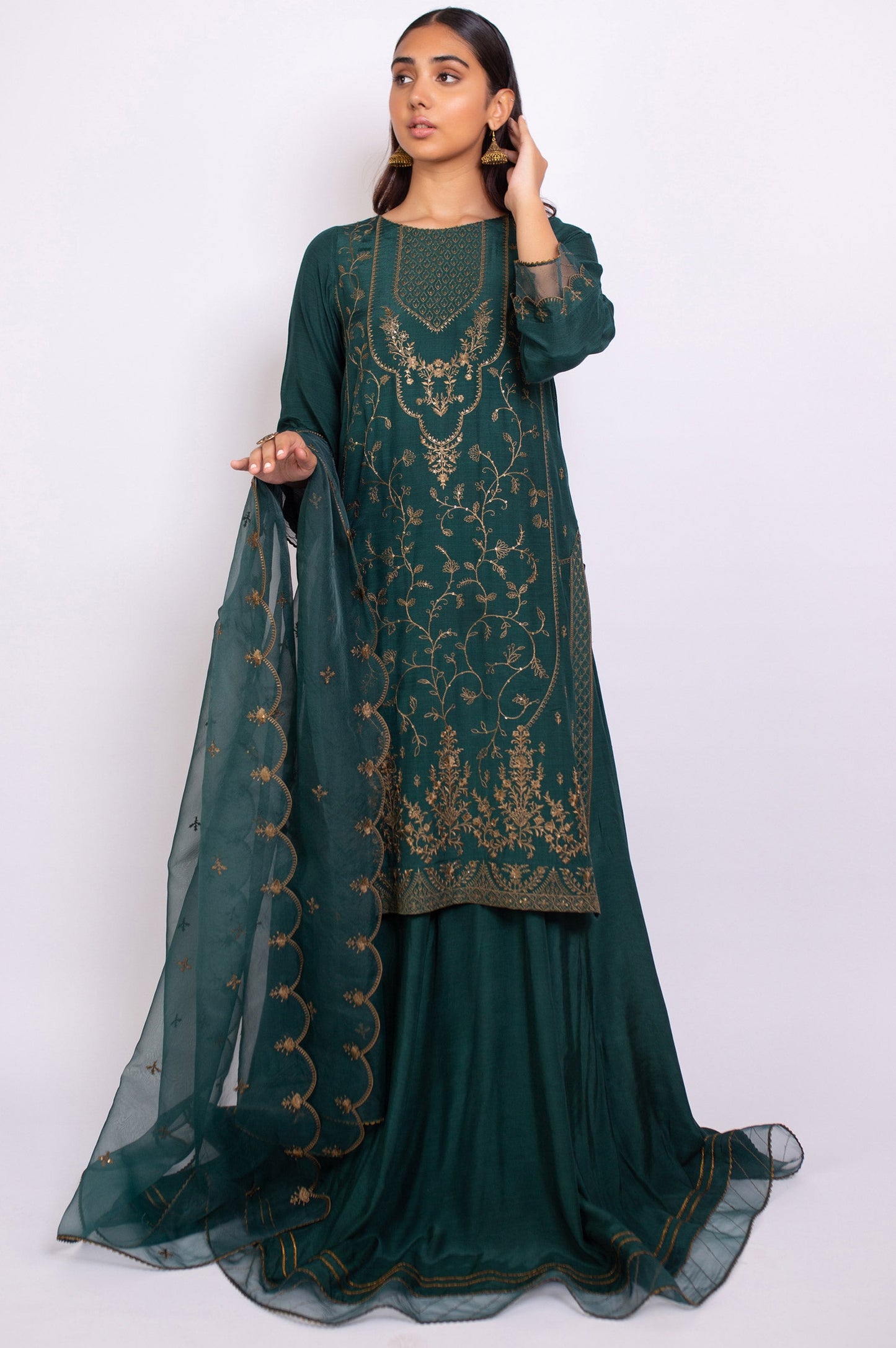 3 Piece Unstitched Embroidered Rawilk Suit