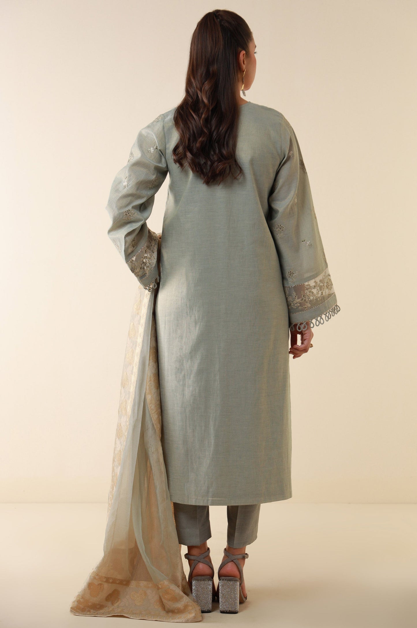 Unstitched 3 Piece Embroidered Mysuri Suit
