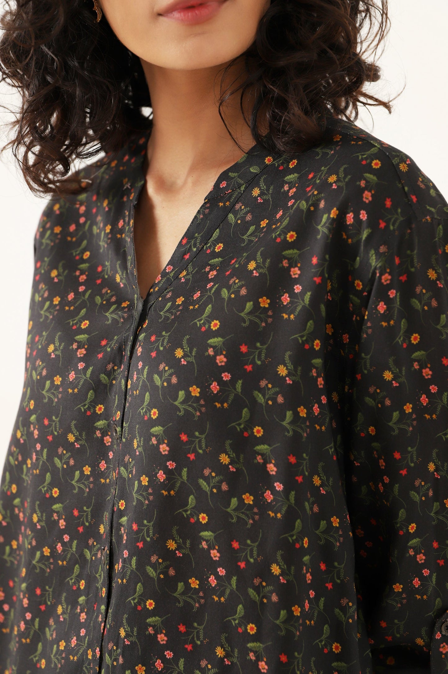 Stitched 1 Piece Tencel Printed Top