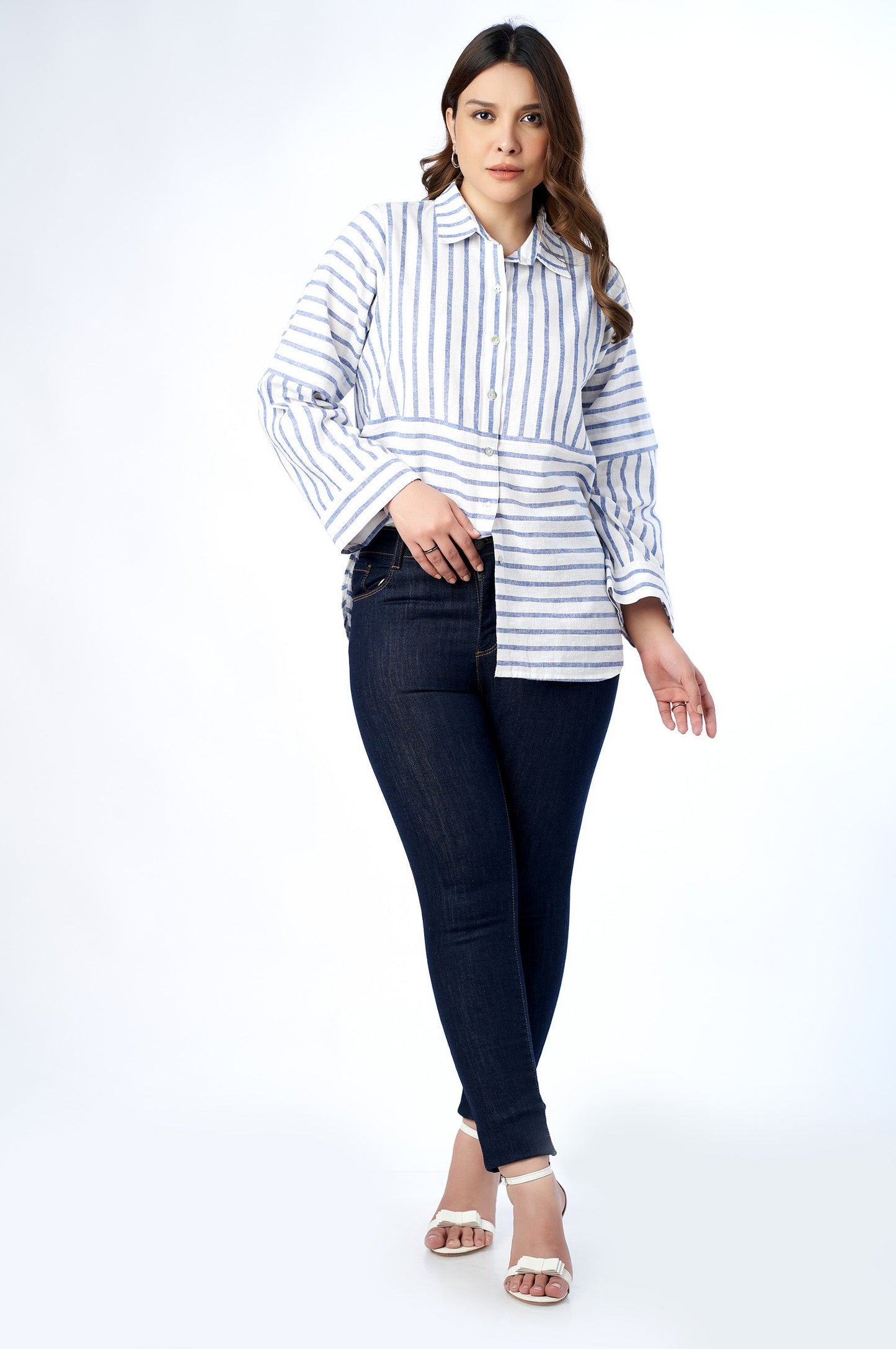 Stitched 1 Piece Western Yarn Dyed Top