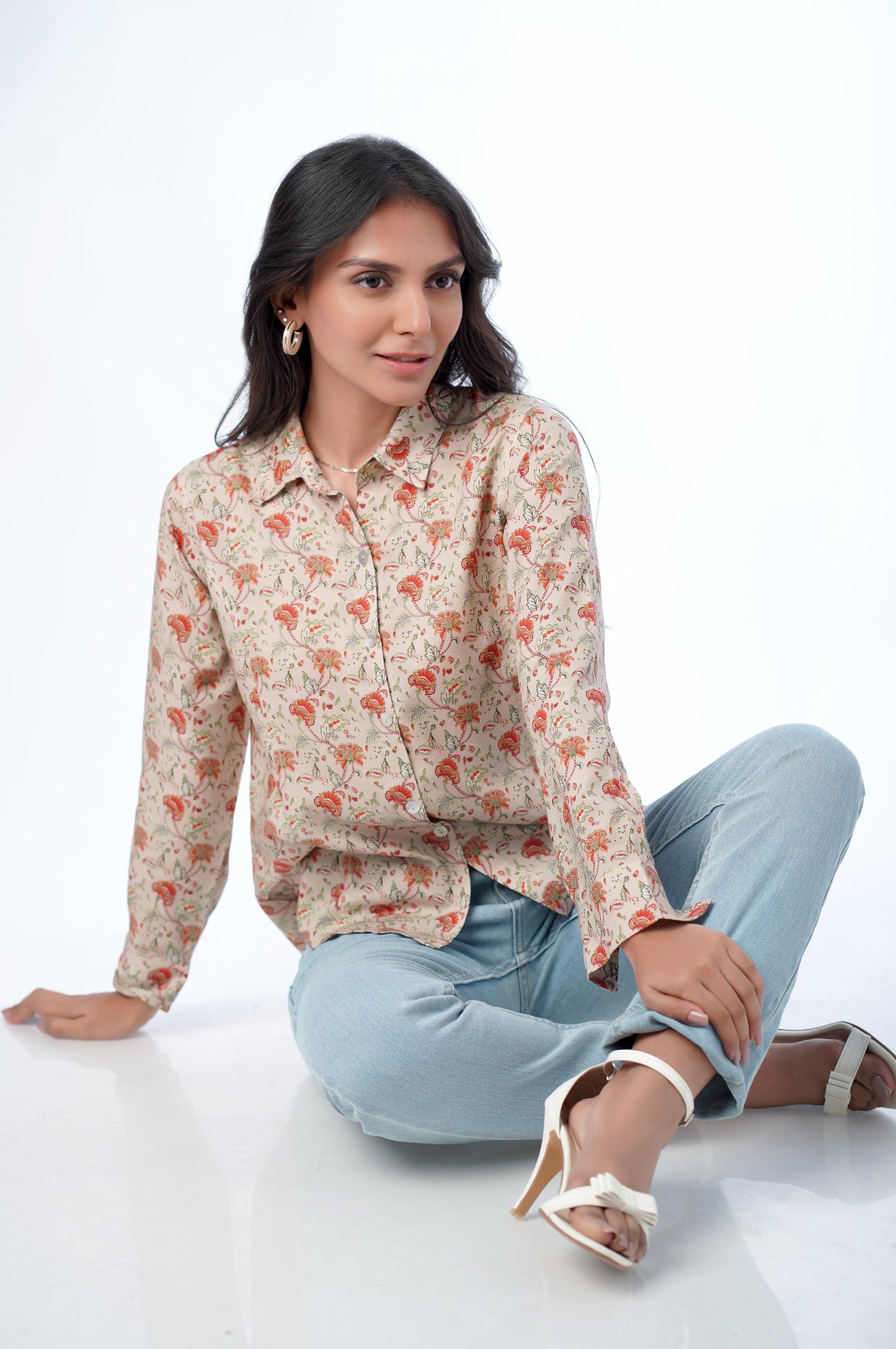 Stitched 1 Piece Western Tencel Printed Top