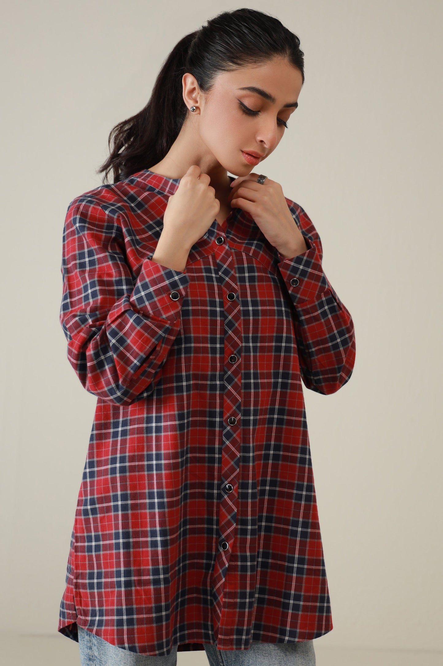 Western Top - Red/Blue