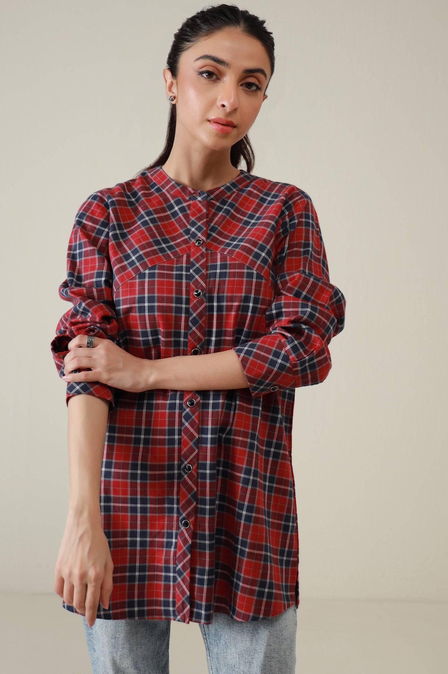 Western Top - Red/Blue