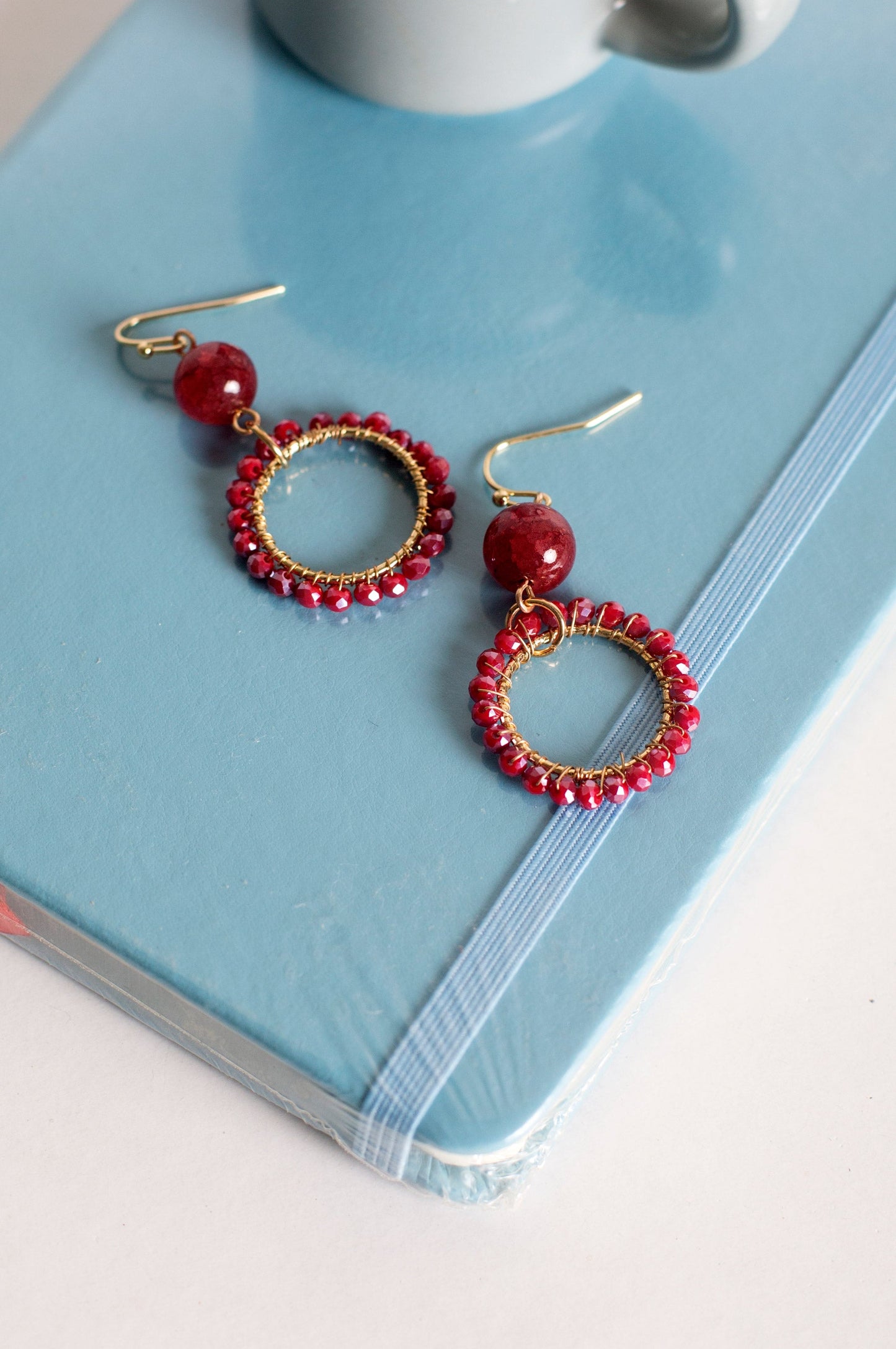 Beaded Hoops