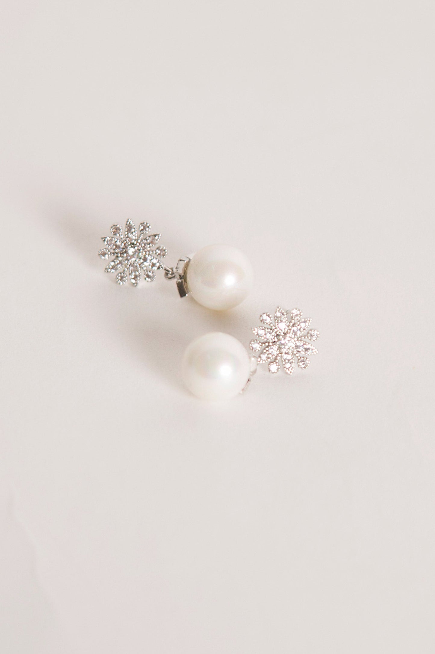 Floral Pearl Drop Earring
