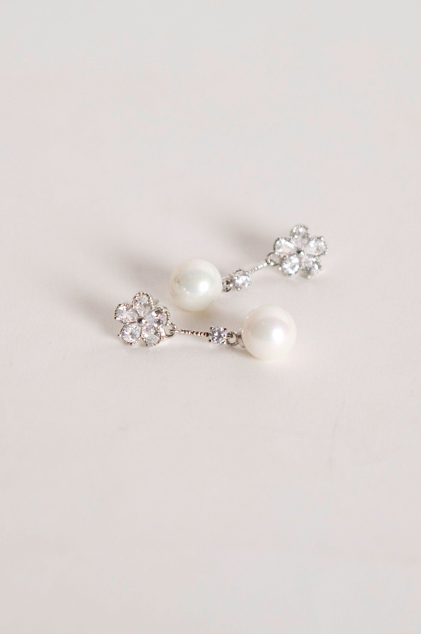 Floral Pearl Drop Earring
