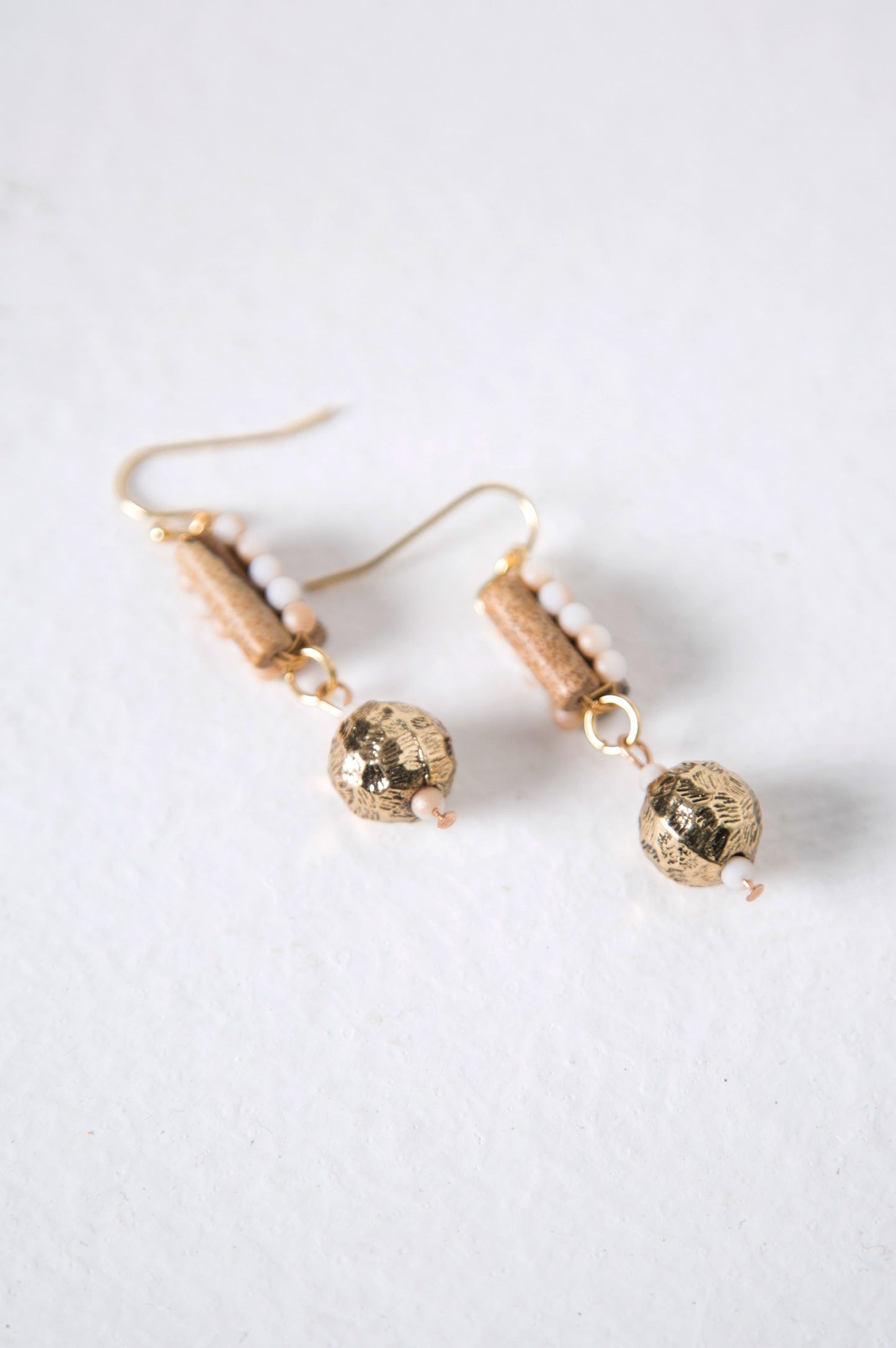 Golden Beaded Earrings